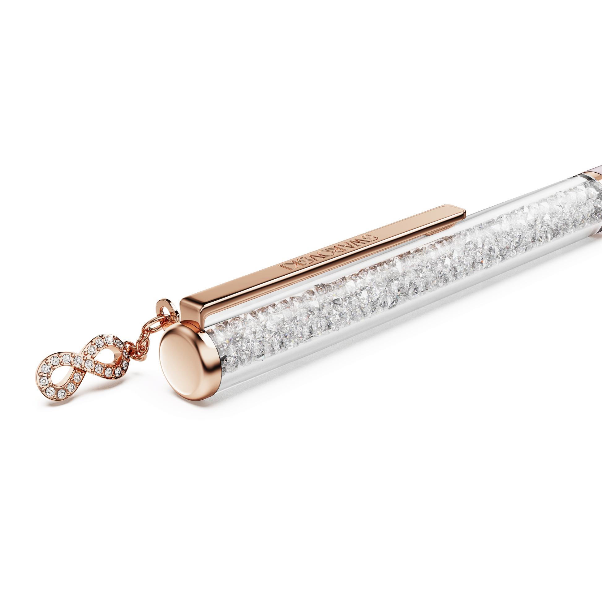 Crystalline ballpoint pen, Infinity, Pink lacquered, Rose gold-tone plated 5728731