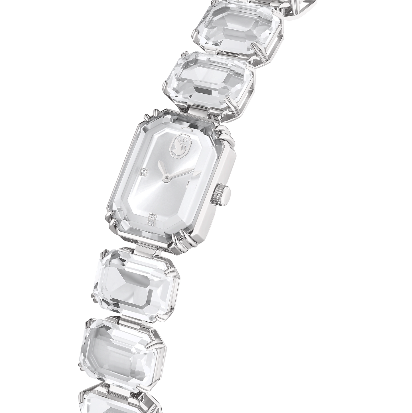 Watch, Octagon cut bracelet, White, Stainless steel 5729182