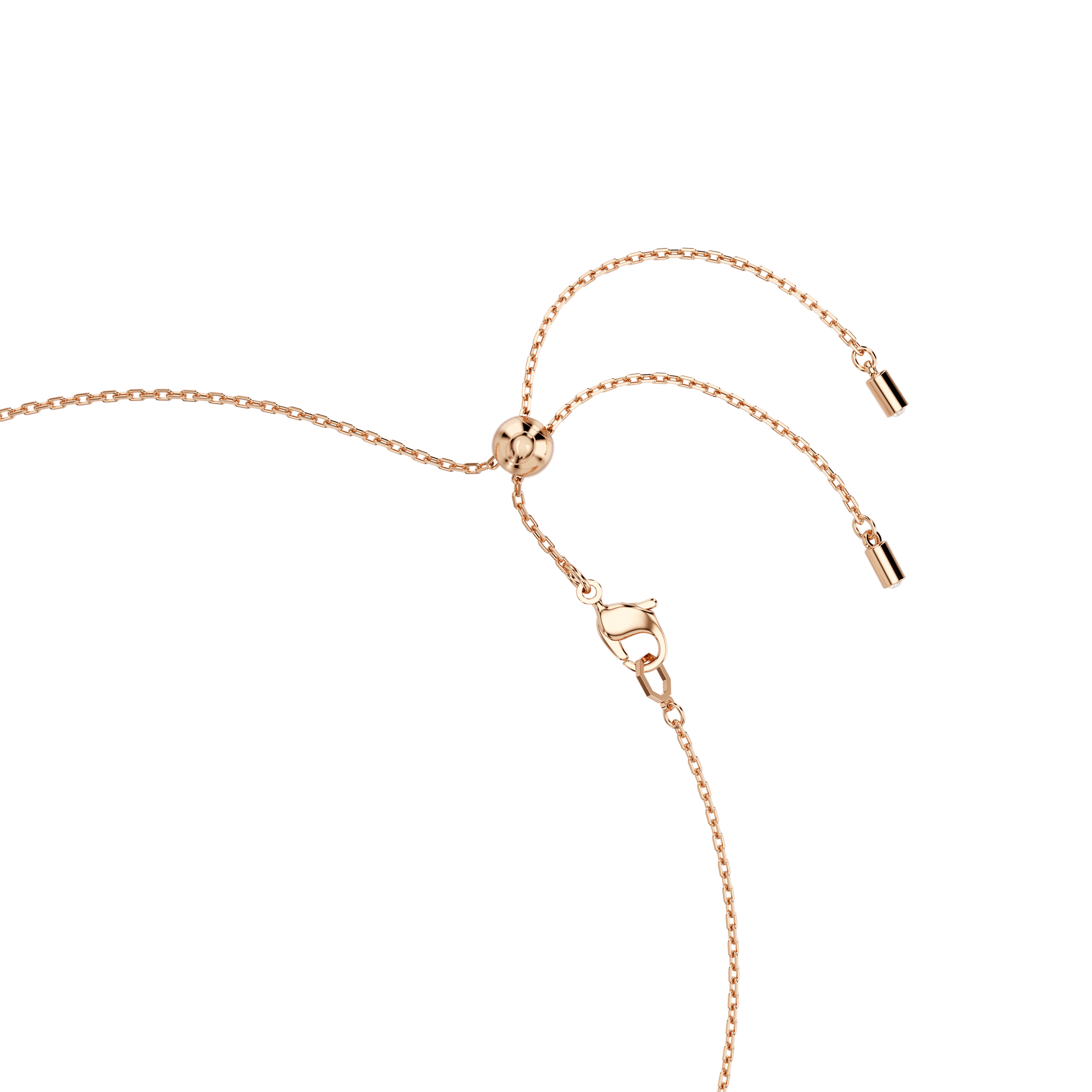 Constella necklace, Crystal pearl, Round cuts, White, Rose gold-tone plated 5729504