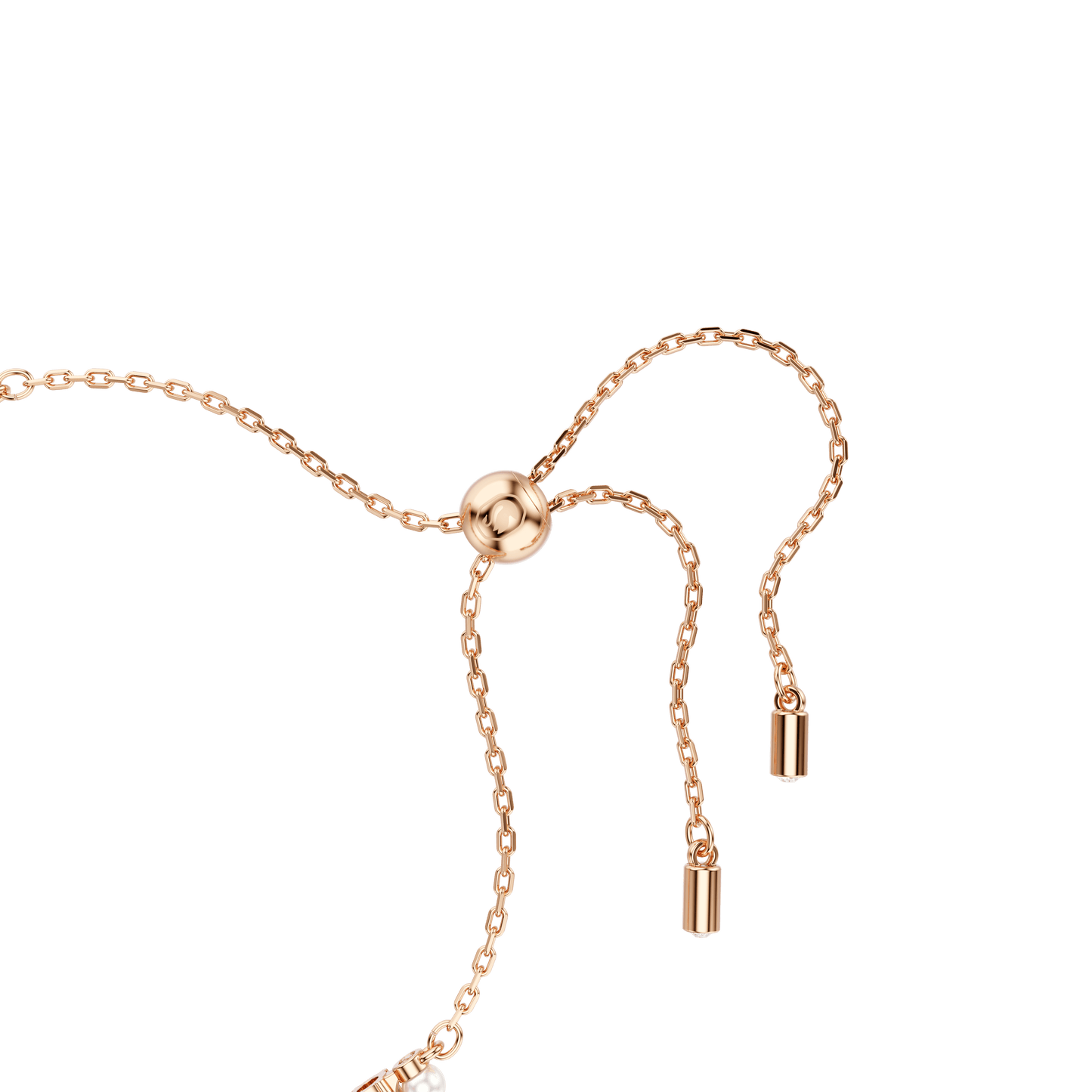 Matrix bracelet, Crystal pearl, Round cuts, White, Rose gold-tone plated 5729506
