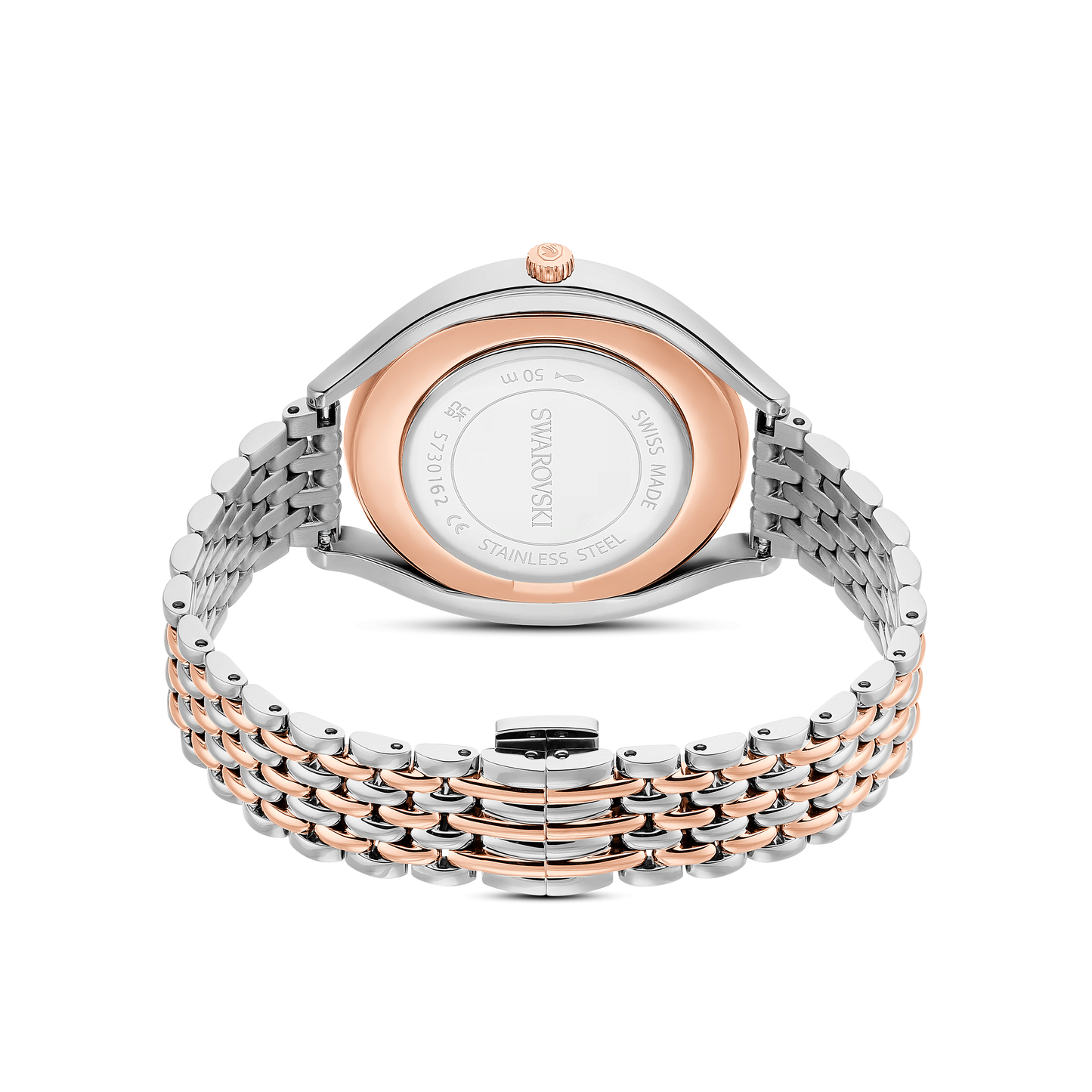 Crystalline aura watch, Swiss Made, Metal bracelet, Rose gold tone, Mixed metal finish 5730162