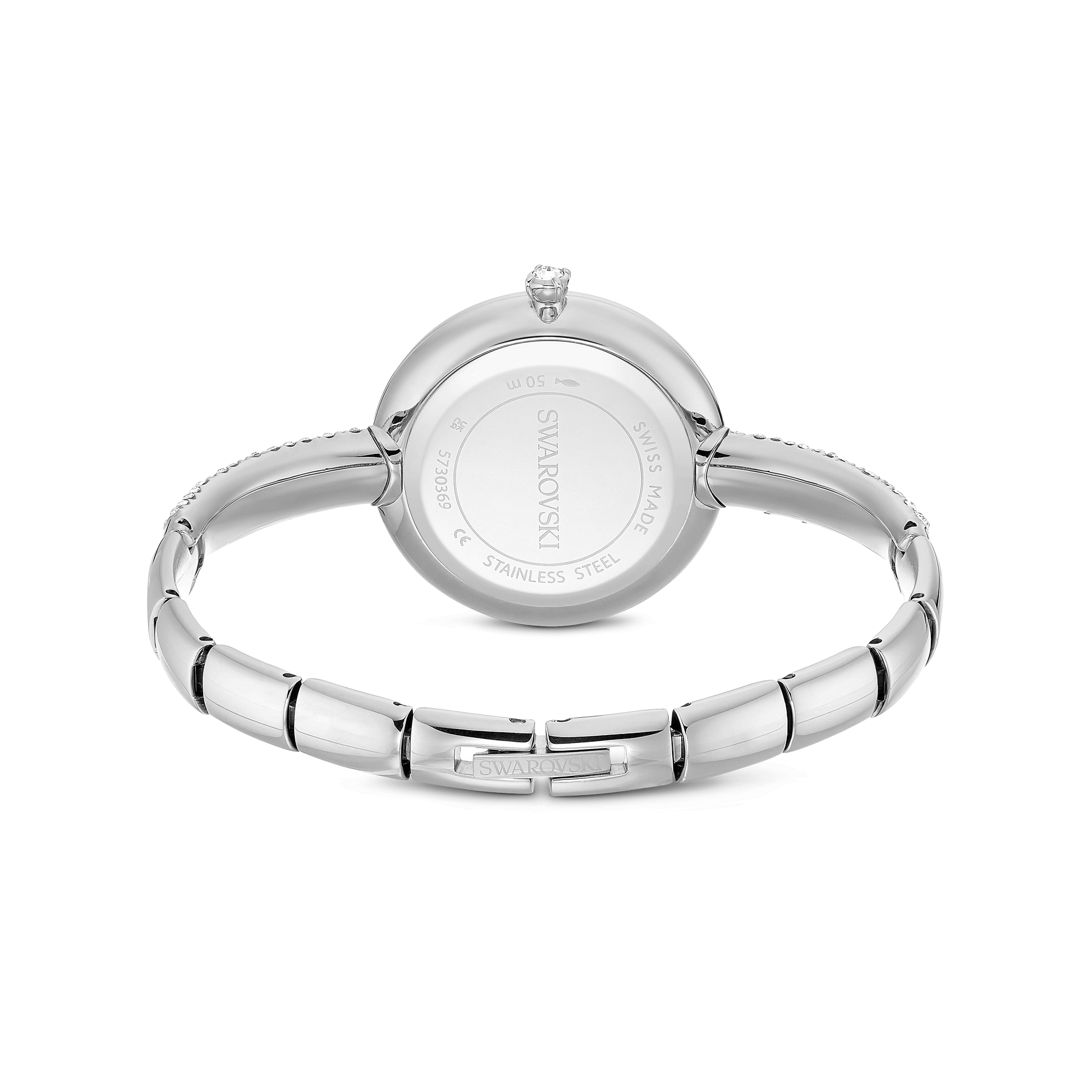 Sublima bangle watch, Swiss Made, Metal bracelet, Silver tone, Stainless steel 5730369