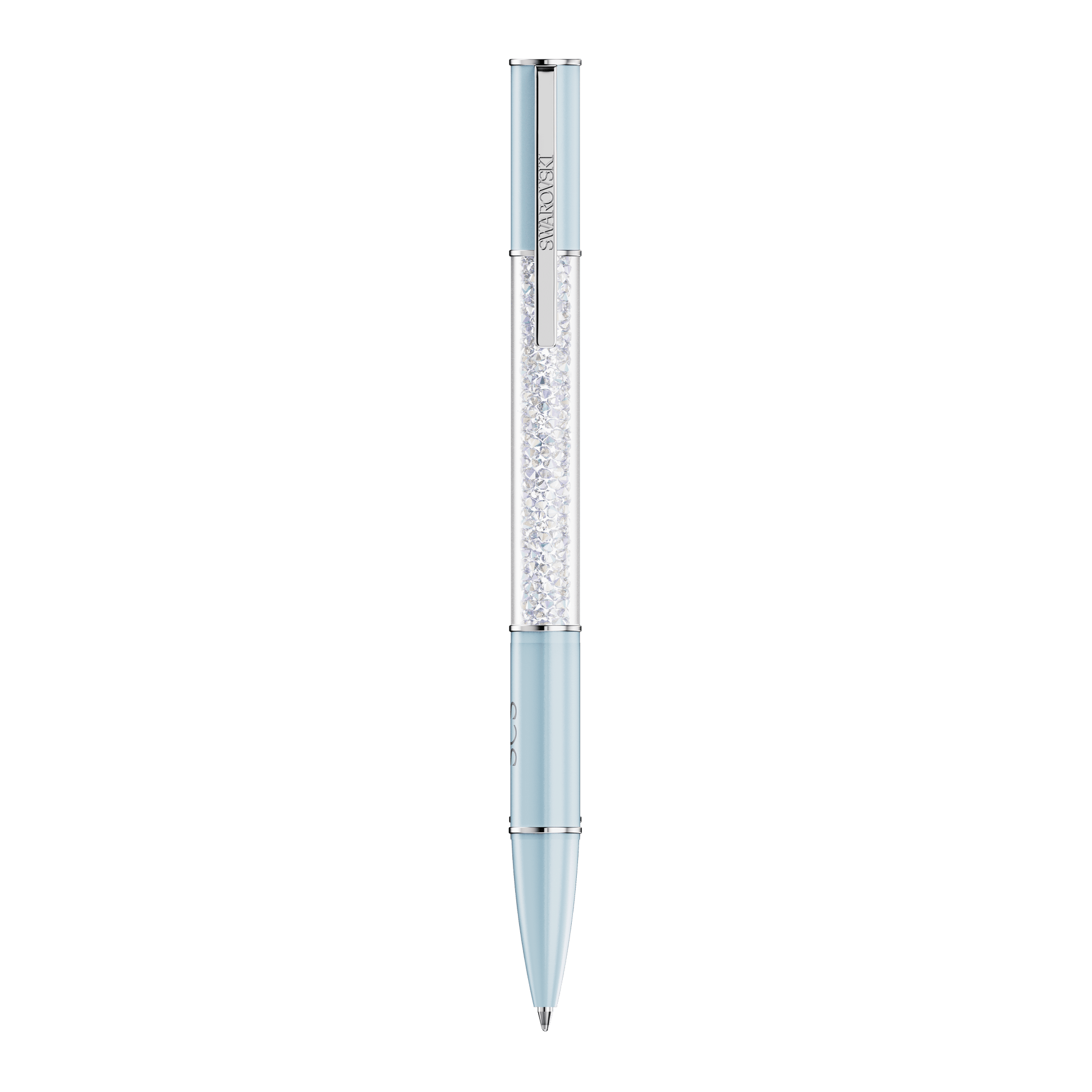Crystalline ballpoint pen, Blue, Chrome plated 5730493