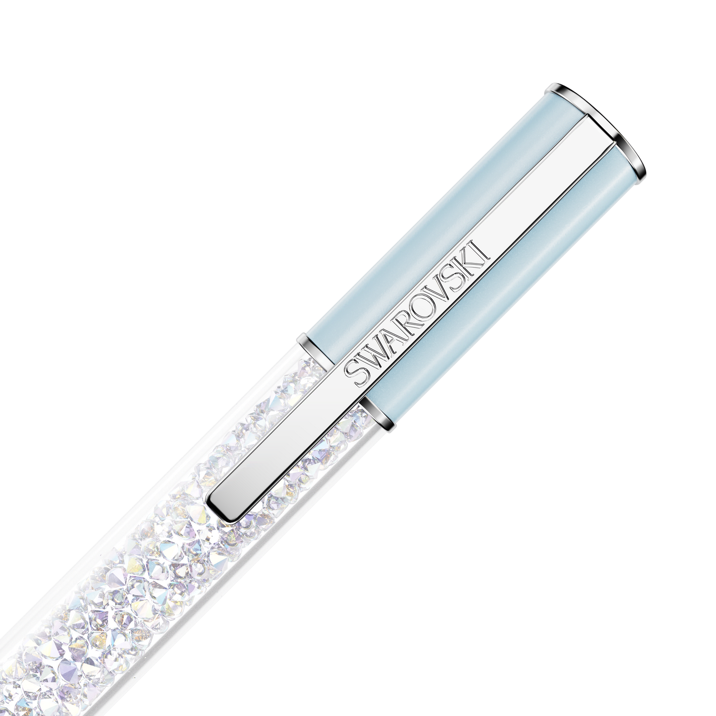 Crystalline ballpoint pen, Blue, Chrome plated 5730493