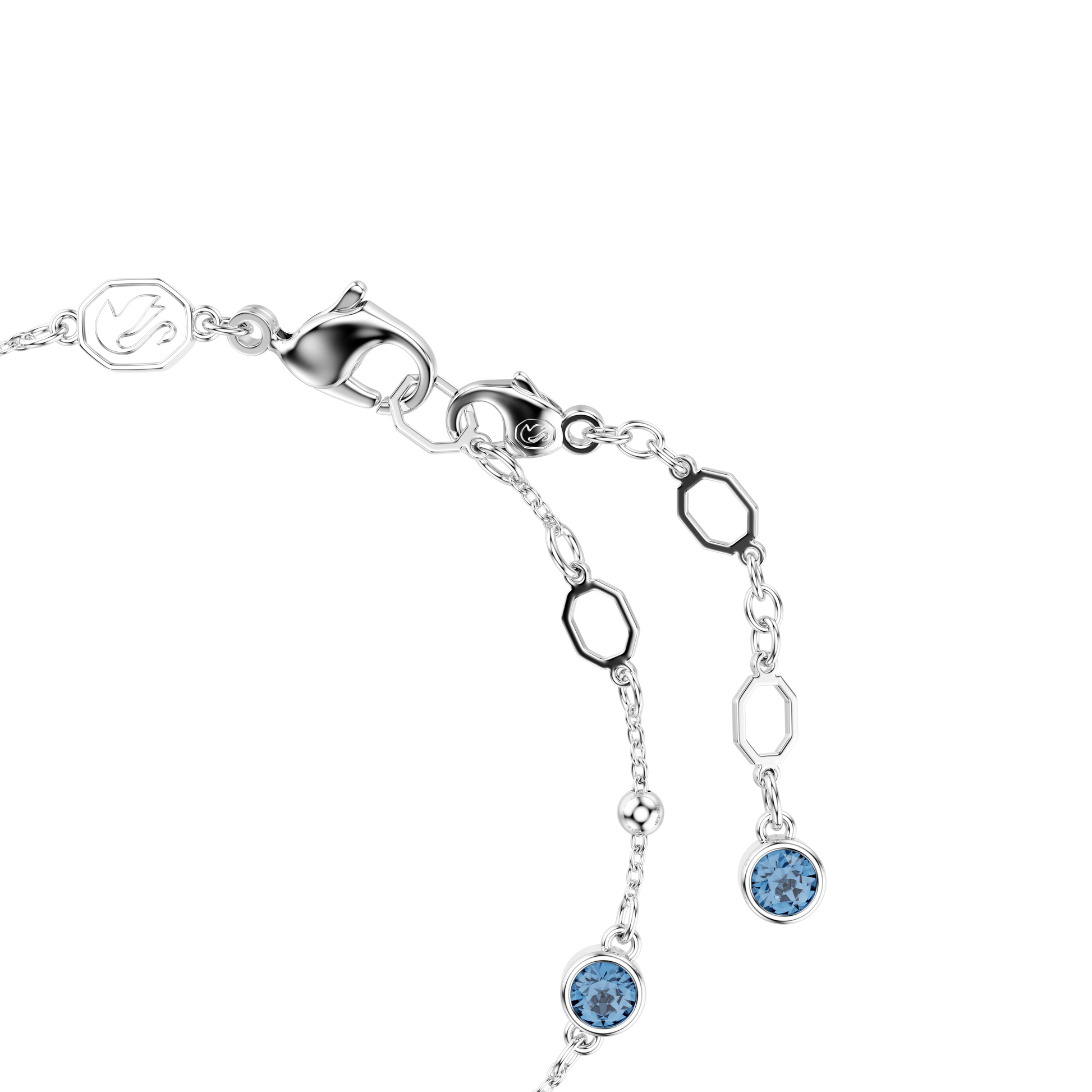 Imber bracelet, Round cut, Blue, Rhodium plated 5730679