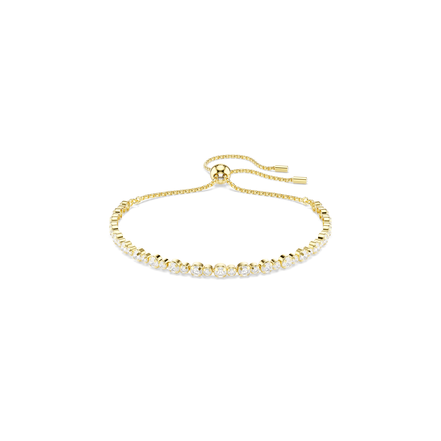 Matrix bracelet, Round cut, White, Gold-tone plated 5730709