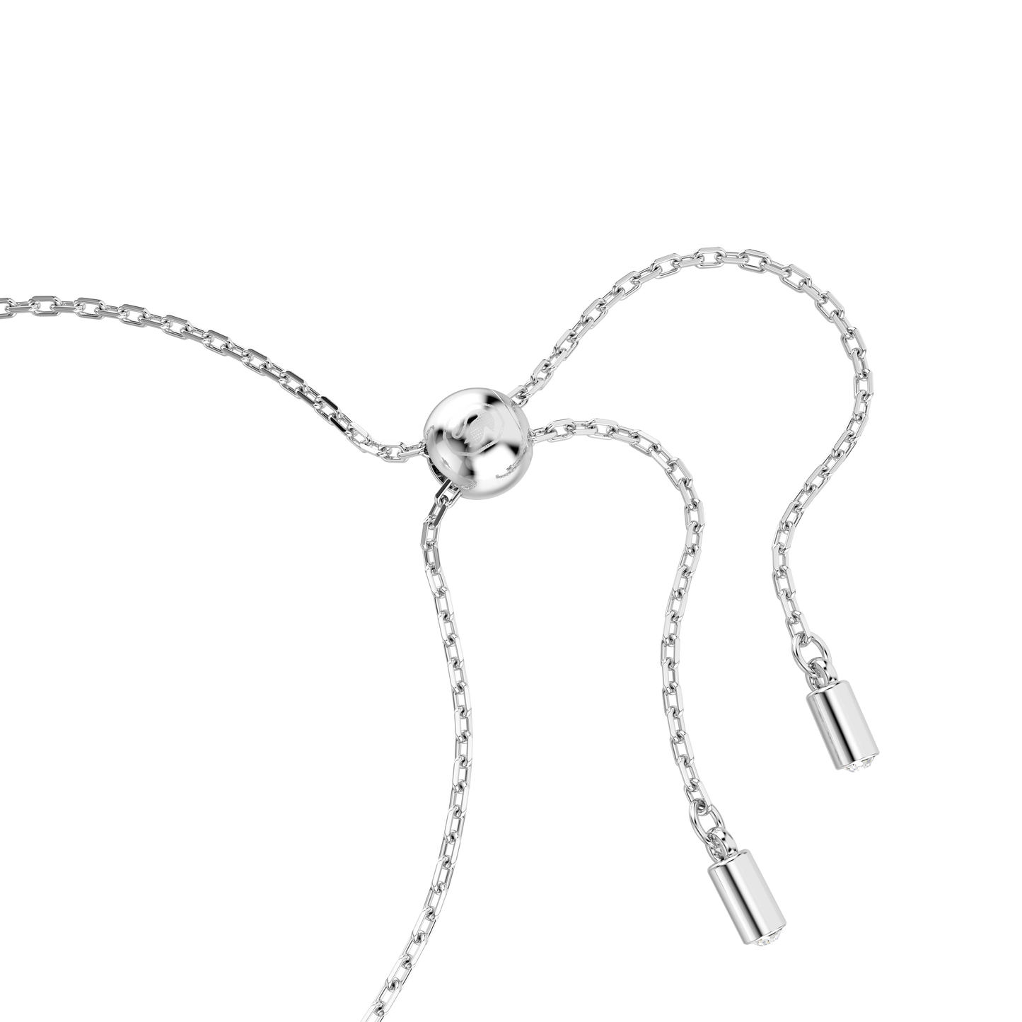 Matrix bracelet, Baguette cut, Knot, White, Rhodium plated 5731101