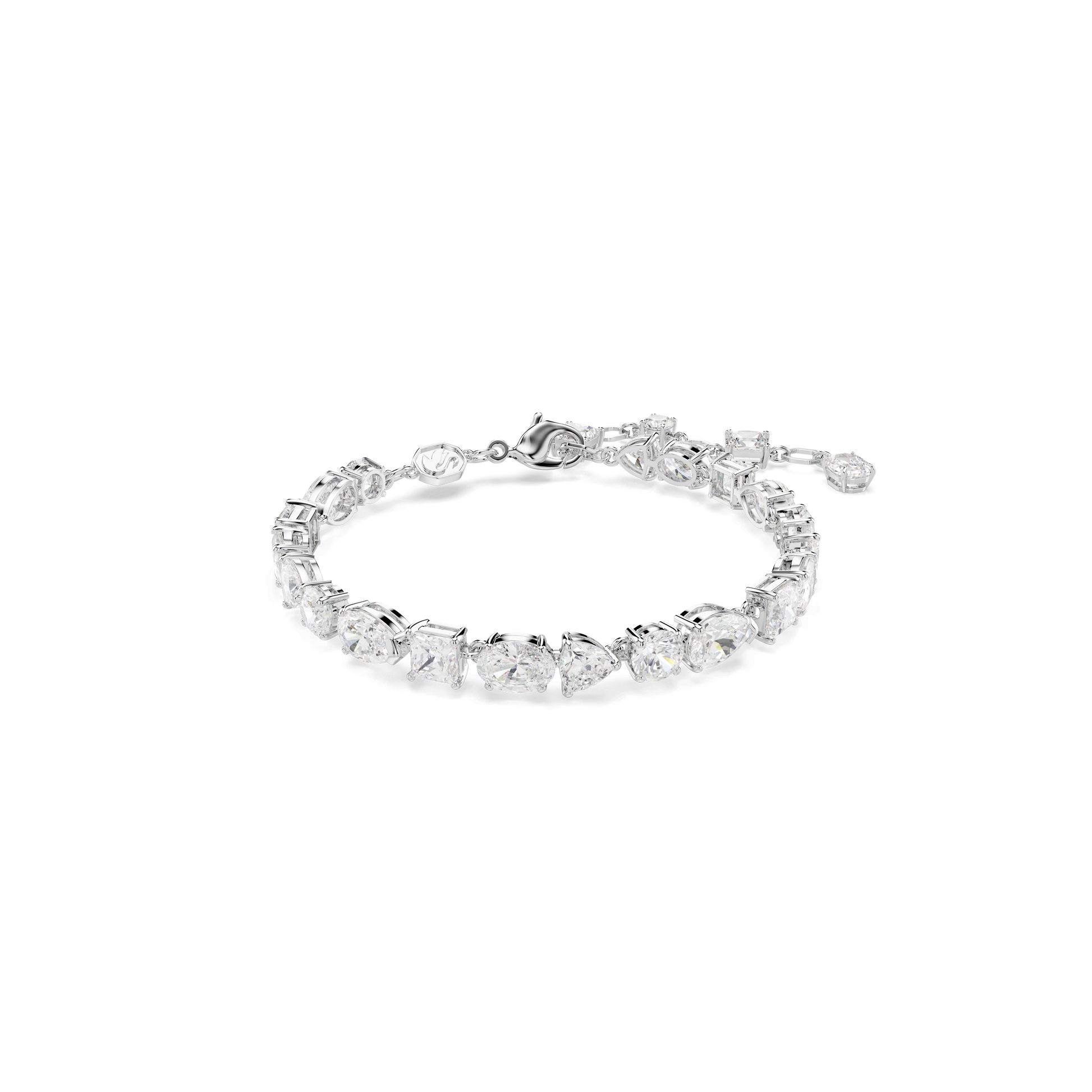 Mesmera bracelet, Mixed cuts, White, Rhodium plated 5731959