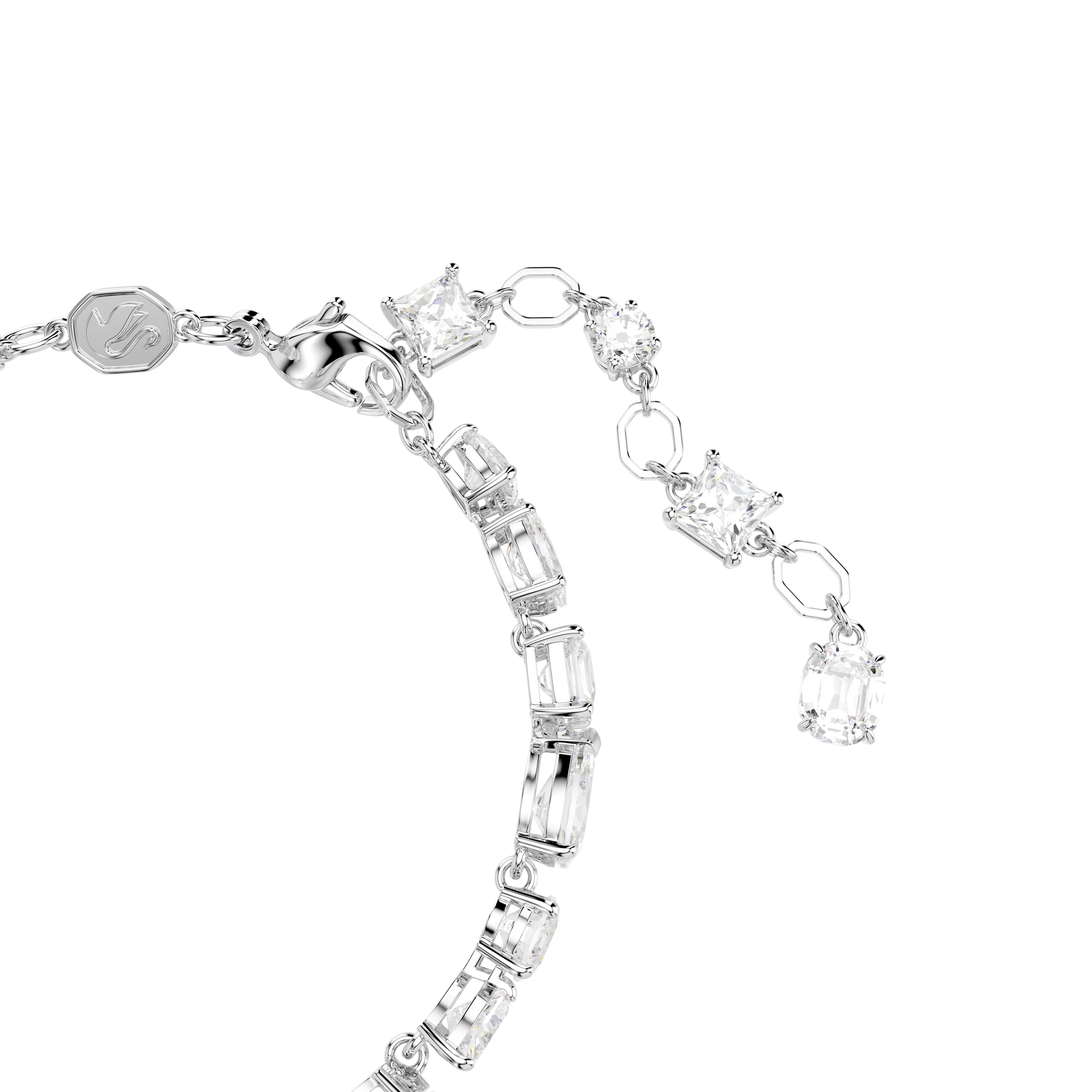 Mesmera bracelet, Mixed cuts, White, Rhodium plated 5731959