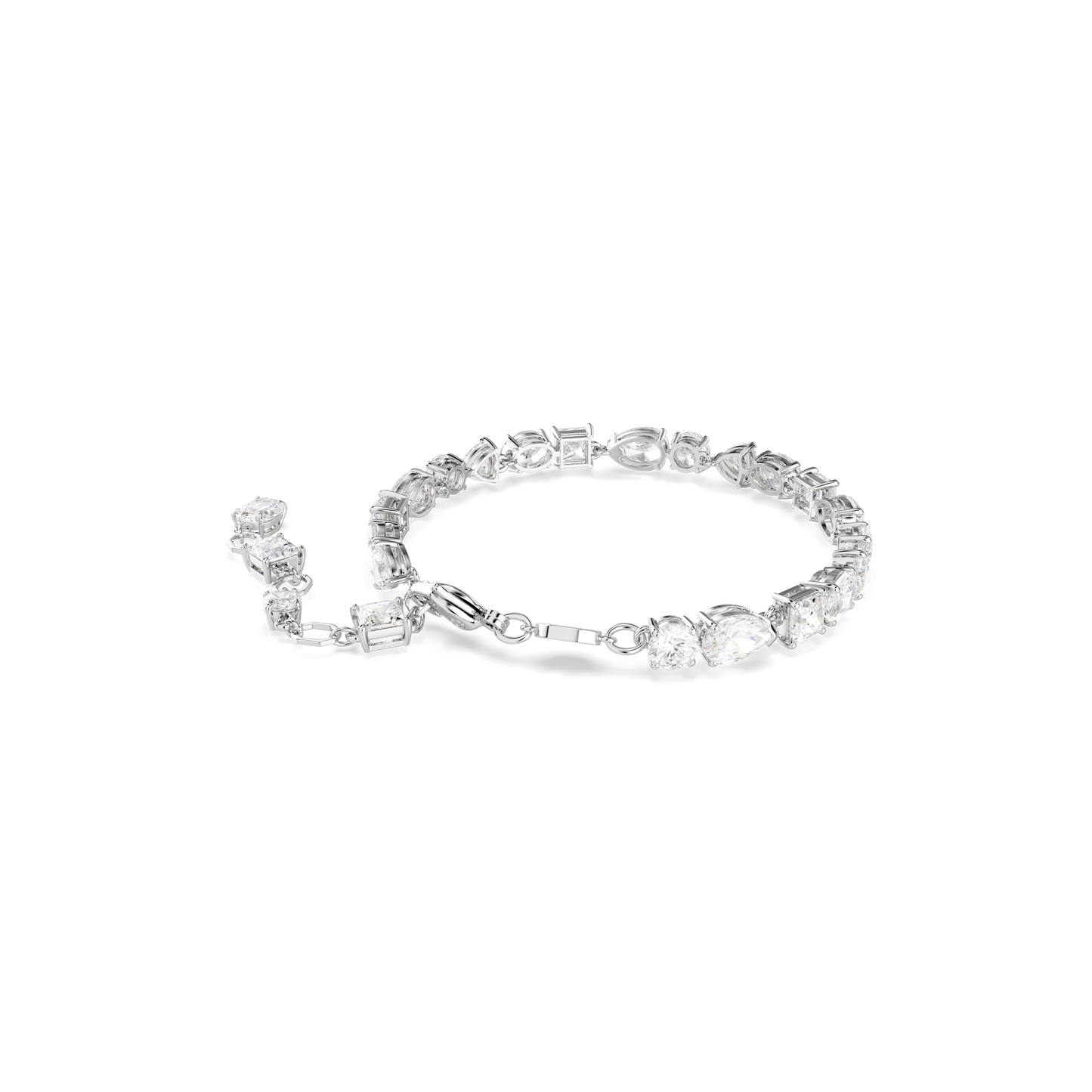 Mesmera bracelet, Mixed cuts, White, Rhodium plated 5731959