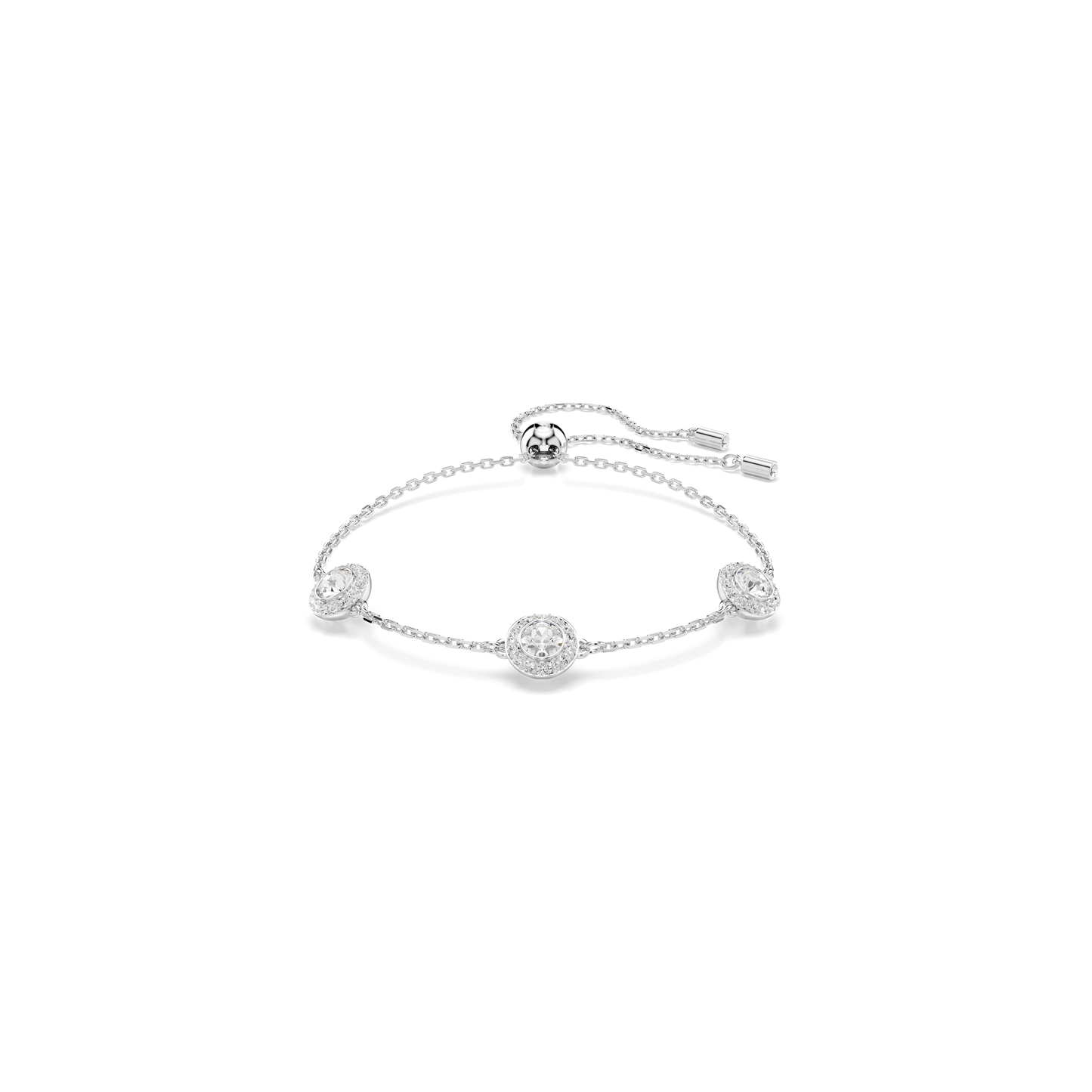 Una Angelic bracelet, Round cut, Double sided motifs, White, Rhodium plated 5732272