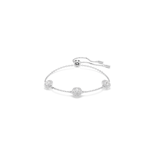 Una Angelic bracelet, Round cut, Double sided motifs, White, Rhodium plated 5732272