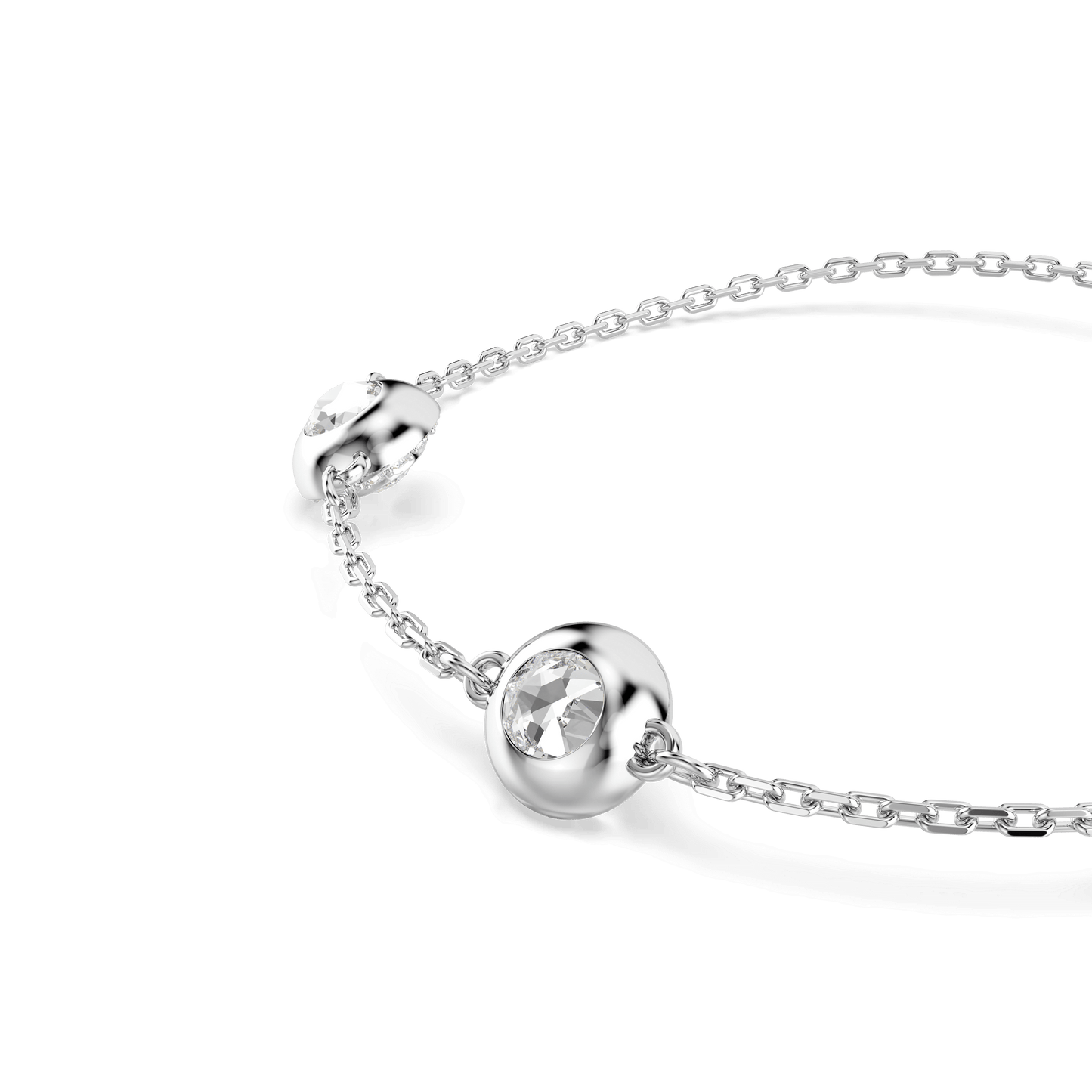 Una Angelic bracelet, Round cut, Double sided motifs, White, Rhodium plated 5732272