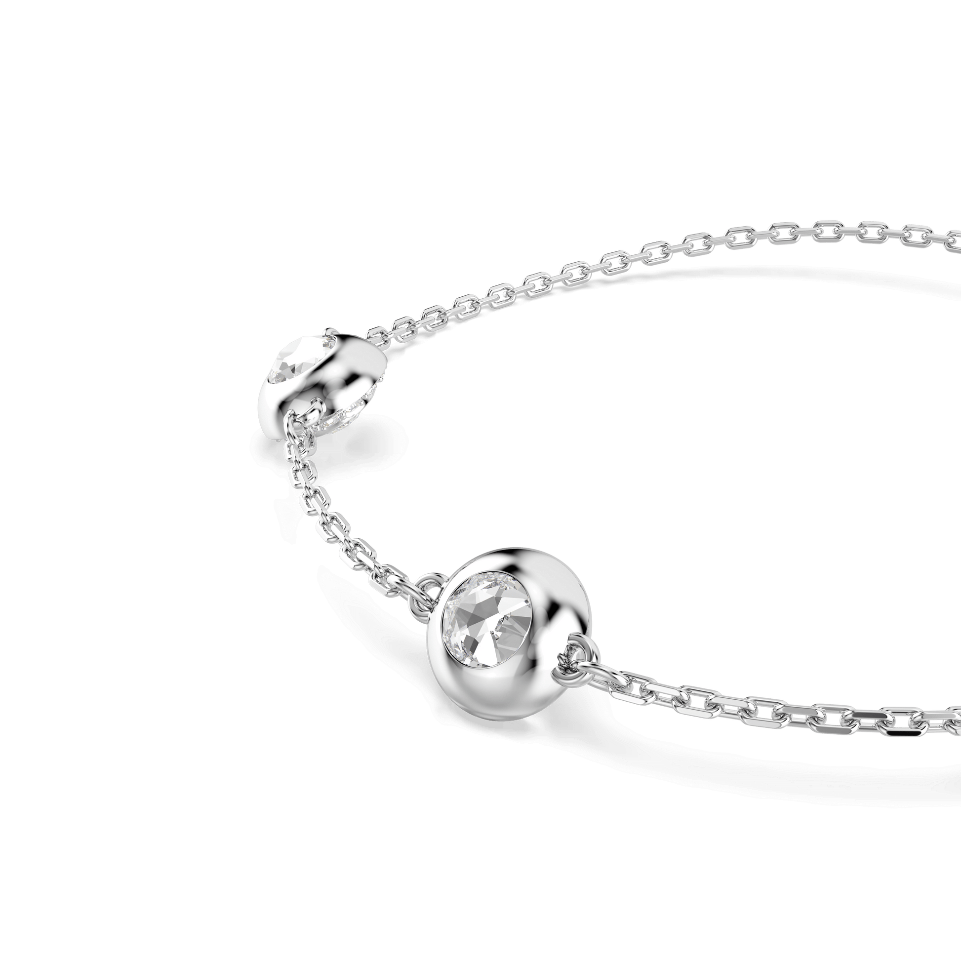 Una Angelic bracelet, Round cut, Double sided motifs, White, Rhodium plated 5732272