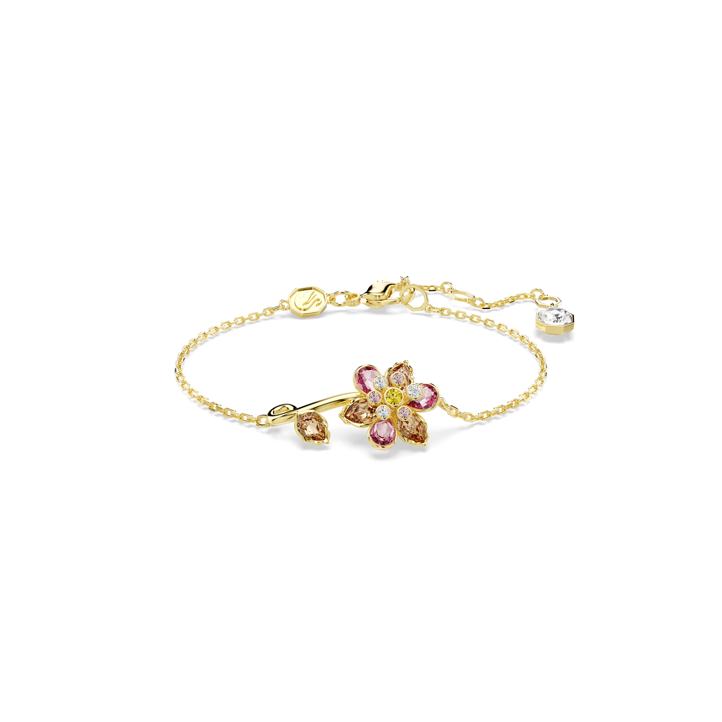 Idyllia bracelet, Mixed cuts, Flower, Multicolored, Gold-tone plated 5732423