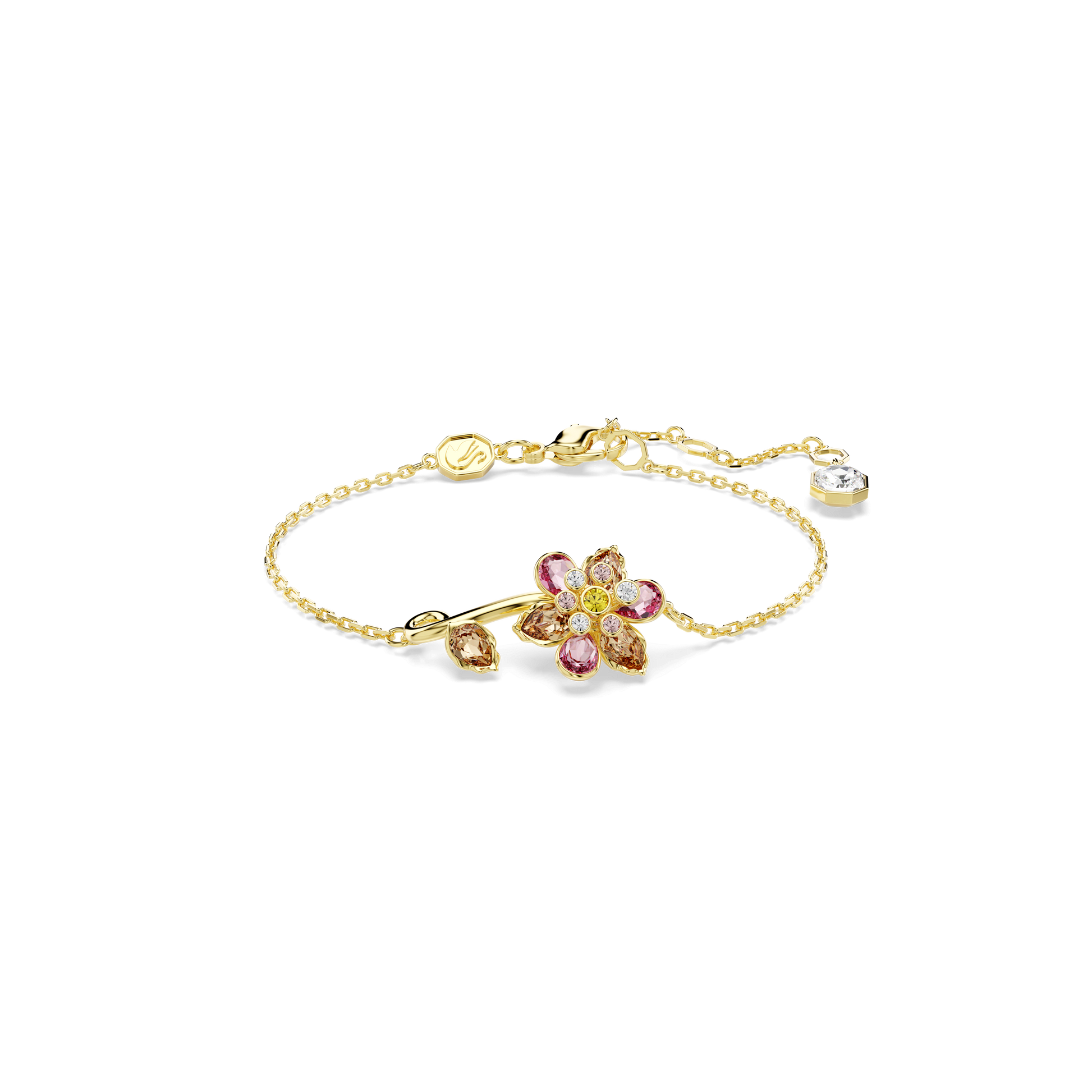 Idyllia bracelet, Mixed cuts, Flower, Multicolored, Gold-tone plated 5732423