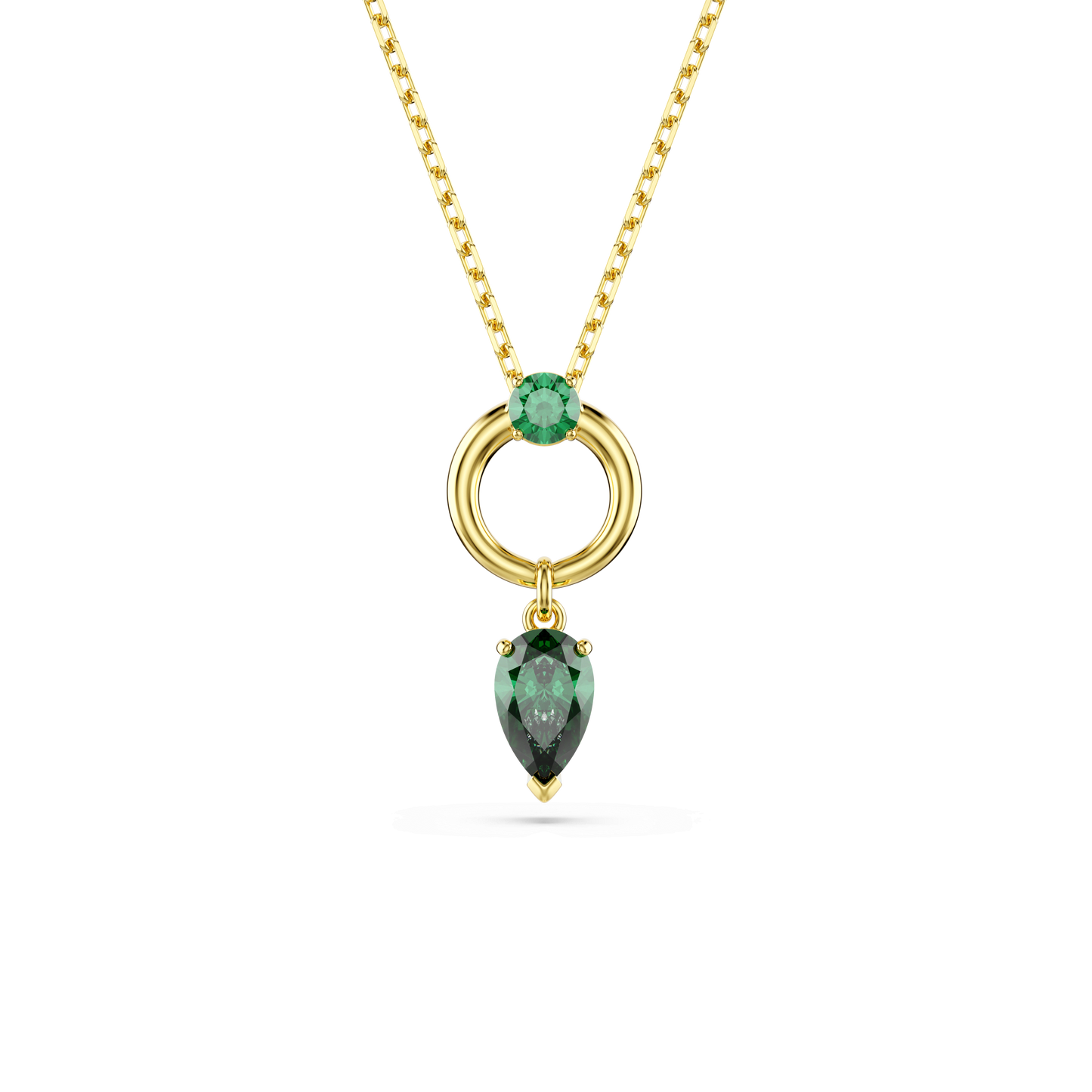 Mesmera pendant, Mixed cuts, Green, Gold-tone plated 5732484
