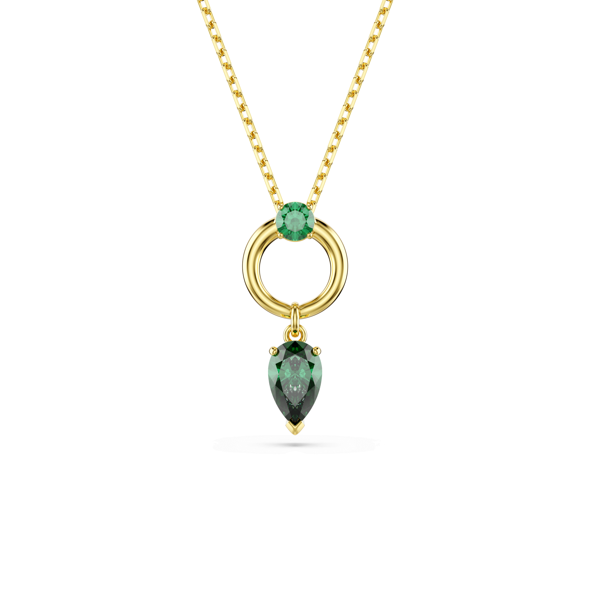 Mesmera pendant, Mixed cuts, Green, Gold-tone plated 5732484