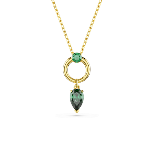 Mesmera pendant, Mixed cuts, Green, Gold-tone plated 5732484