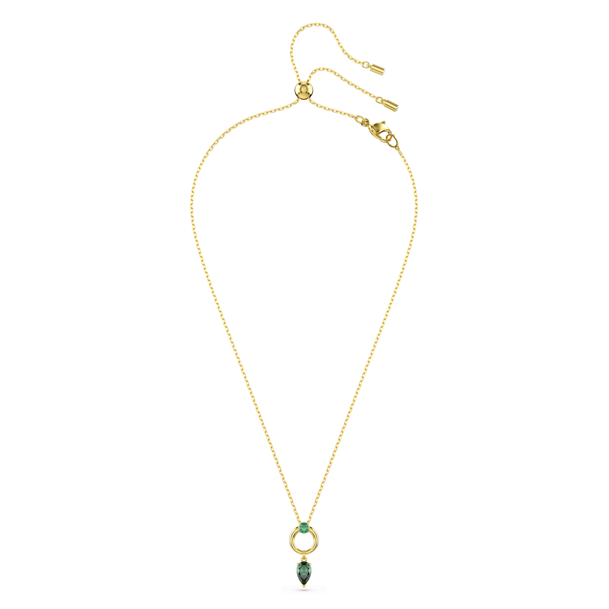 Mesmera pendant, Mixed cuts, Green, Gold-tone plated 5732484
