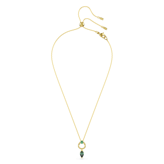 Mesmera pendant, Mixed cuts, Green, Gold-tone plated 5732484