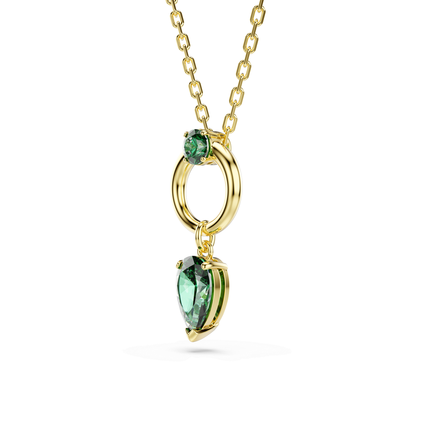 Mesmera pendant, Mixed cuts, Green, Gold-tone plated 5732484