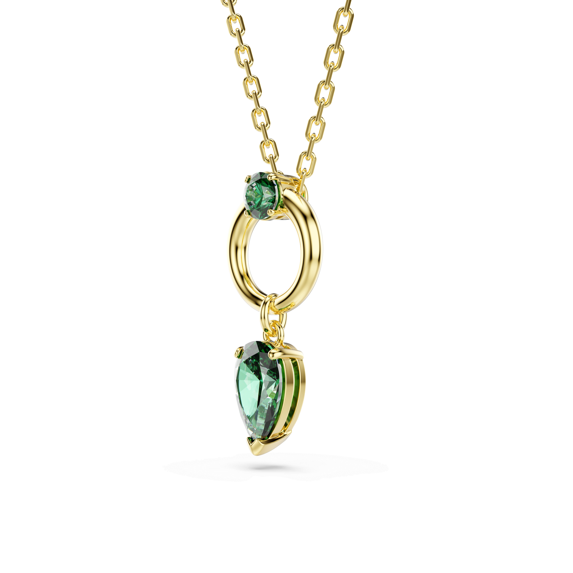 Mesmera pendant, Mixed cuts, Green, Gold-tone plated 5732484