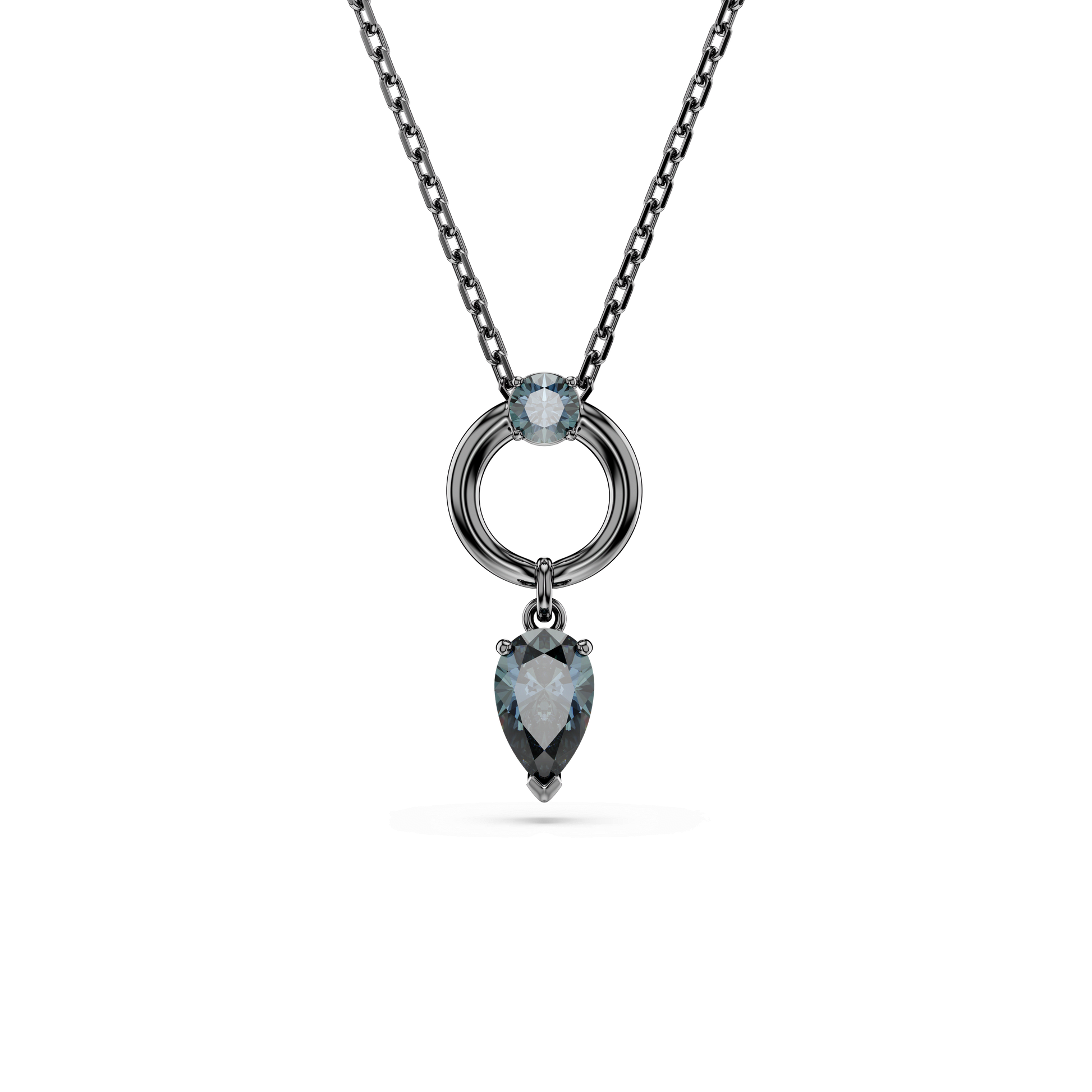 Mesmera pendant, Mixed cuts, Gray, Ruthenium plated 5732491