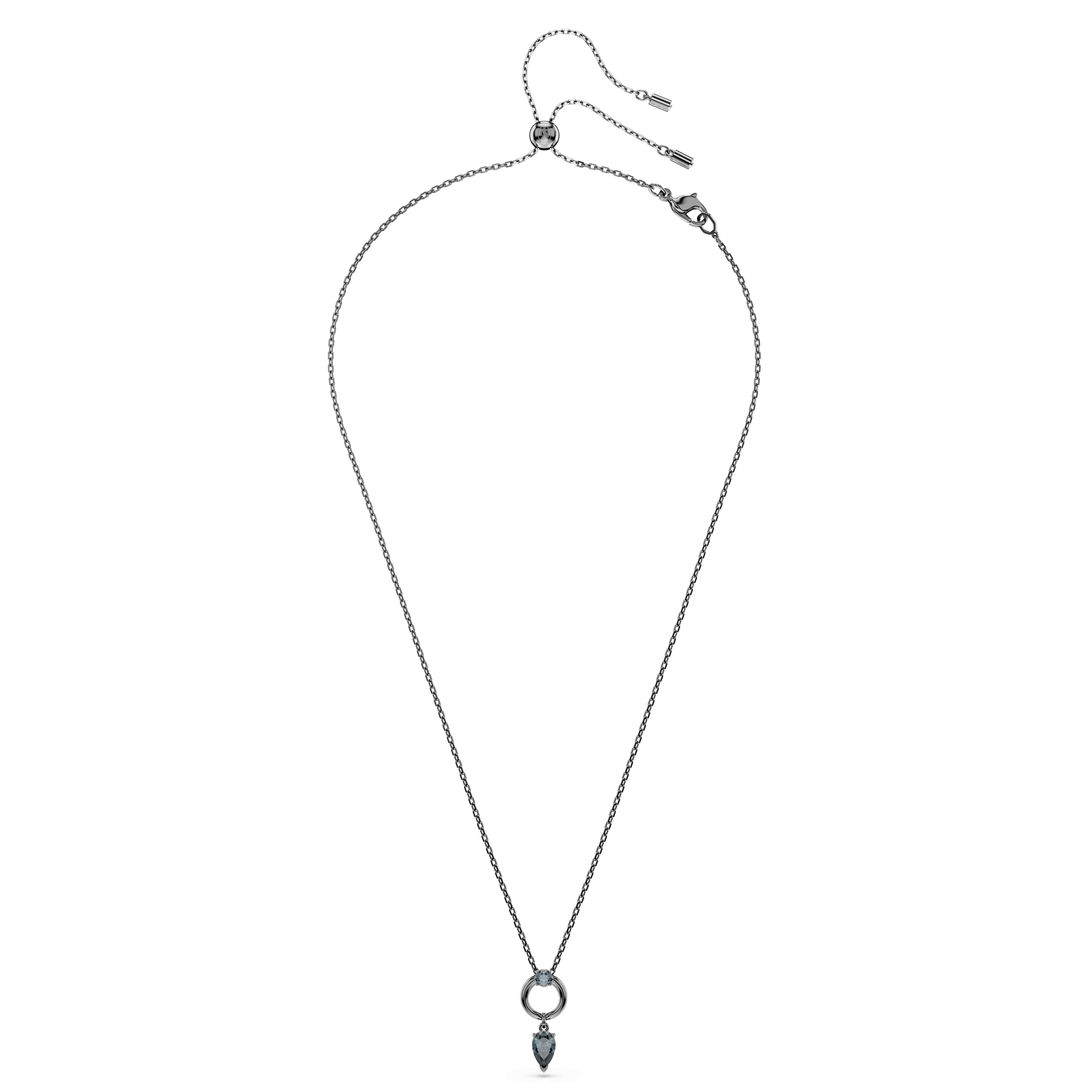 Mesmera pendant, Mixed cuts, Gray, Ruthenium plated 5732491