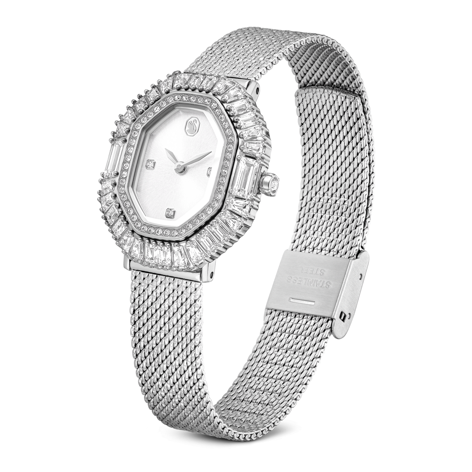 Matrix octagon watch, Metal bracelet, Silver tone, Stainless steel 5732498