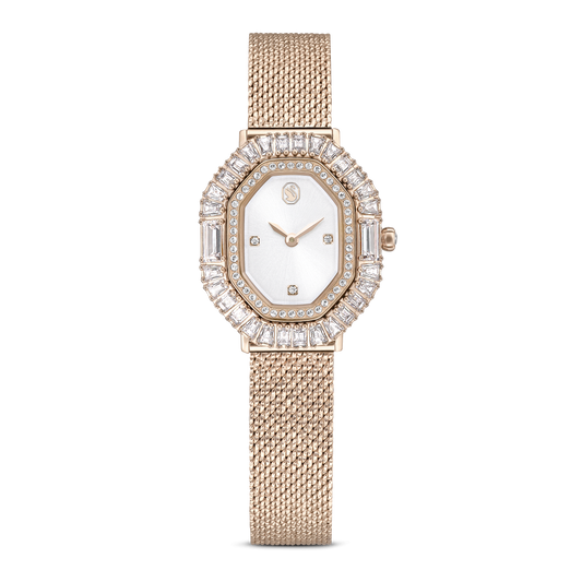 Matrix octagon watch, Metal bracelet, Gold tone, Champagne gold-tone finish 5732501