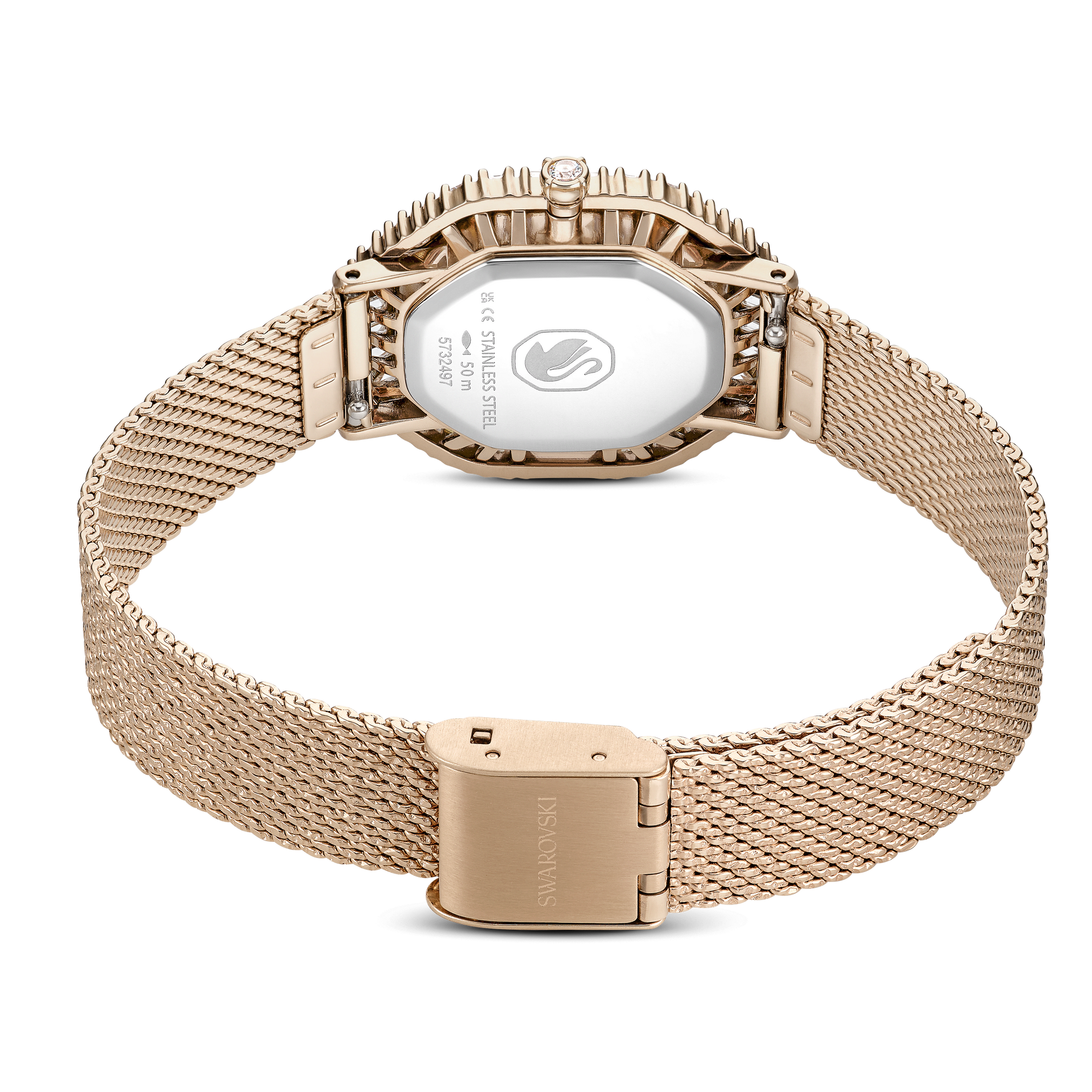 Matrix octagon watch, Metal bracelet, Gold tone, Champagne gold-tone finish 5732501