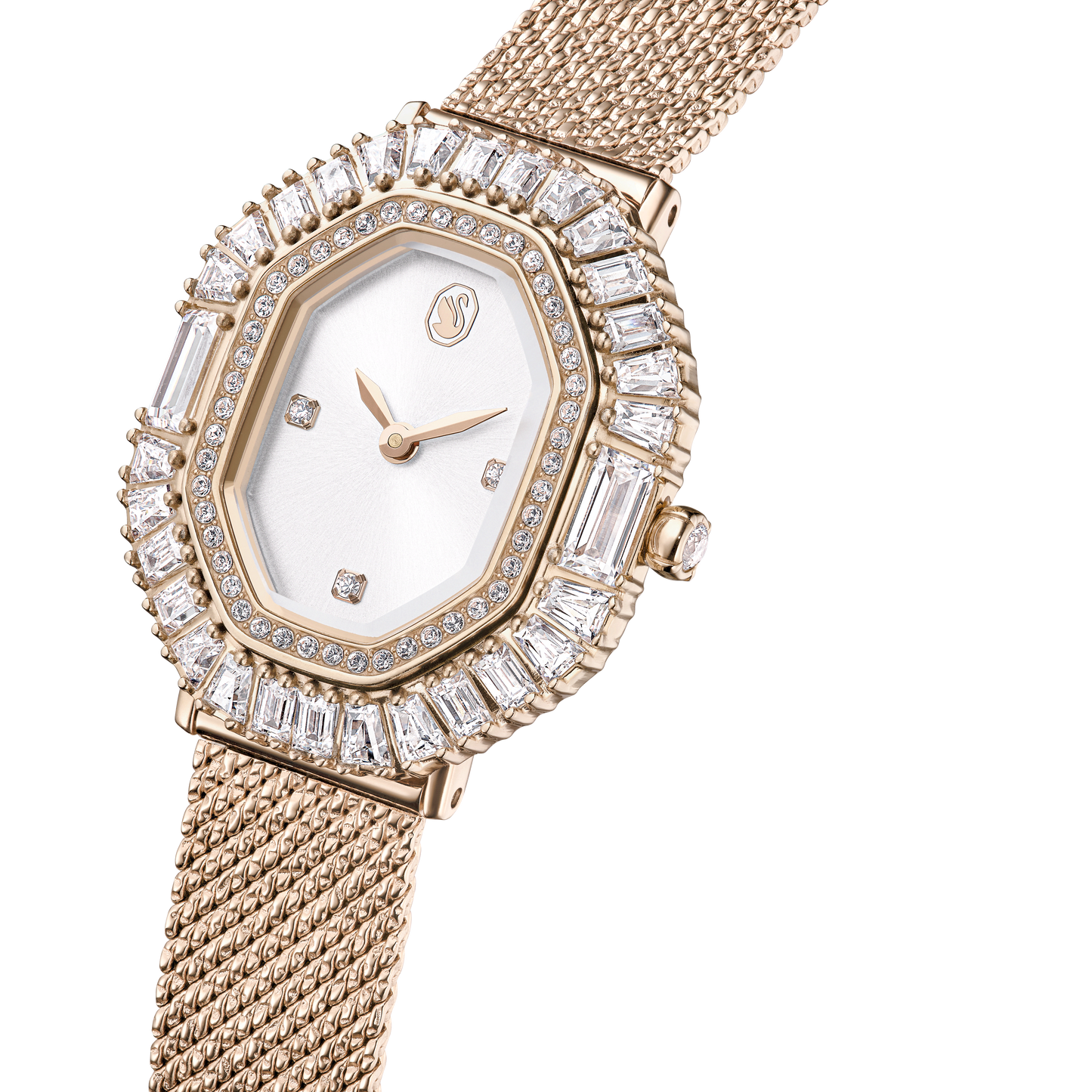 Matrix octagon watch, Metal bracelet, Gold tone, Champagne gold-tone finish 5732501