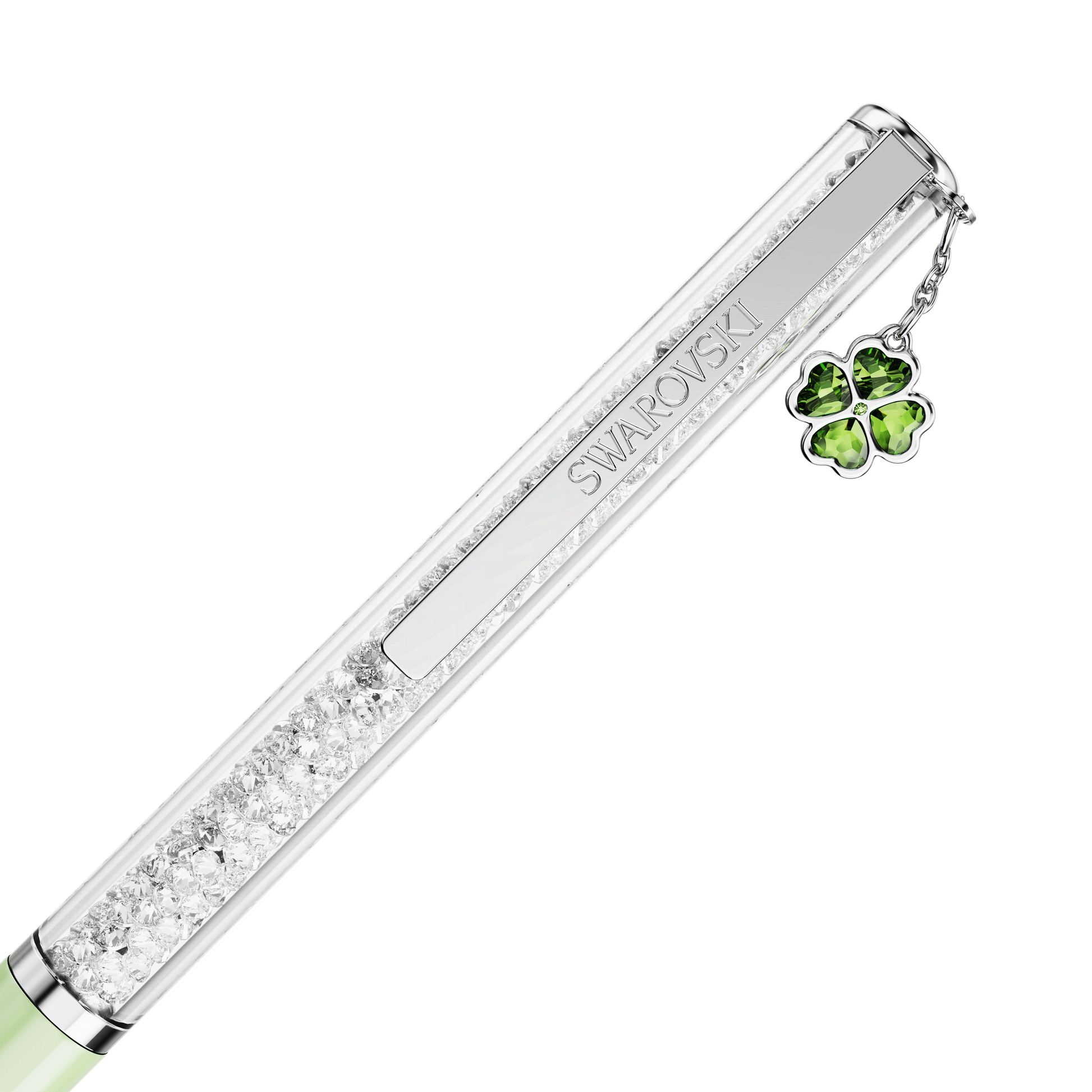 Crystalline ballpoint pen, Clover, Green, Green lacquered, Chrome plated 5732973