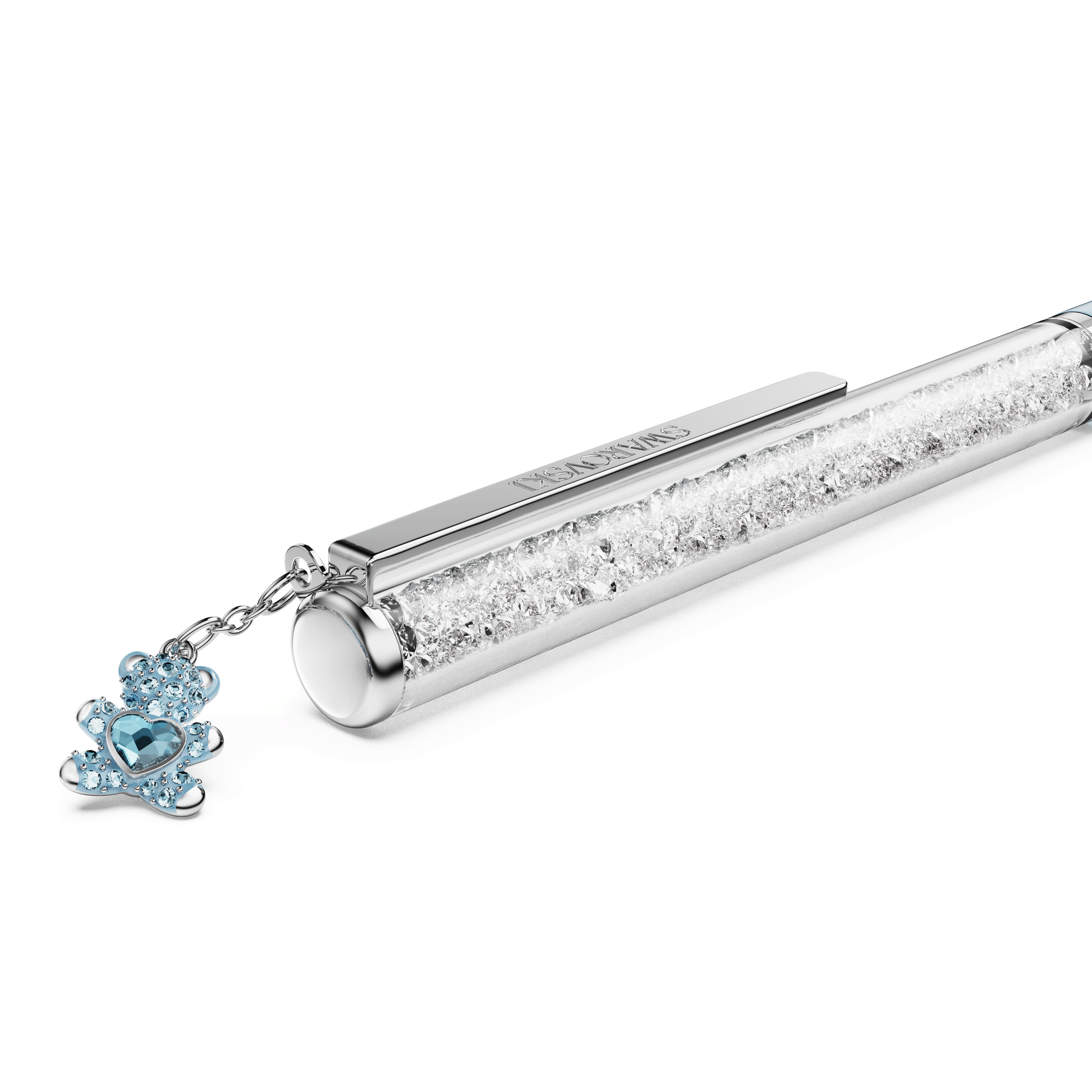 Crystalline ballpoint pen, Teddy, Blue, Blue lacquered, Chrome plated 5732980