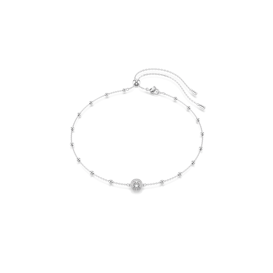 Una Angelic pendant, Round cut, Double sided motifs, White, Rhodium plated 5733116