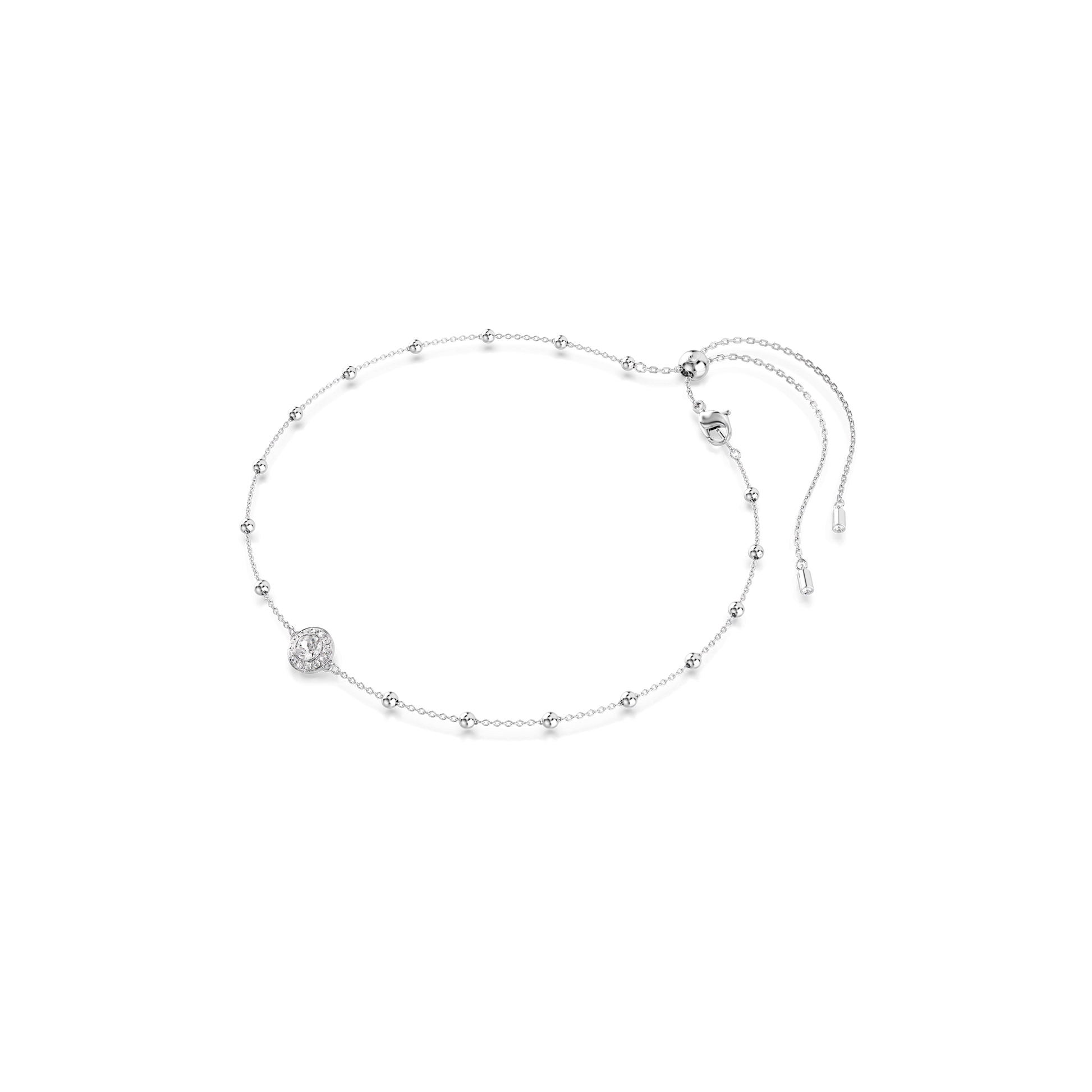 Una Angelic pendant, Round cut, Double sided motifs, White, Rhodium plated 5733116