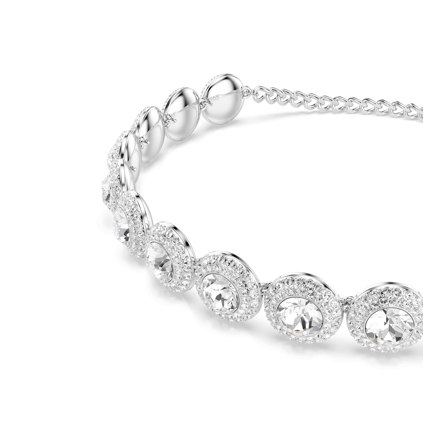 Una Angelic choker, White, Rhodium plated 5733194