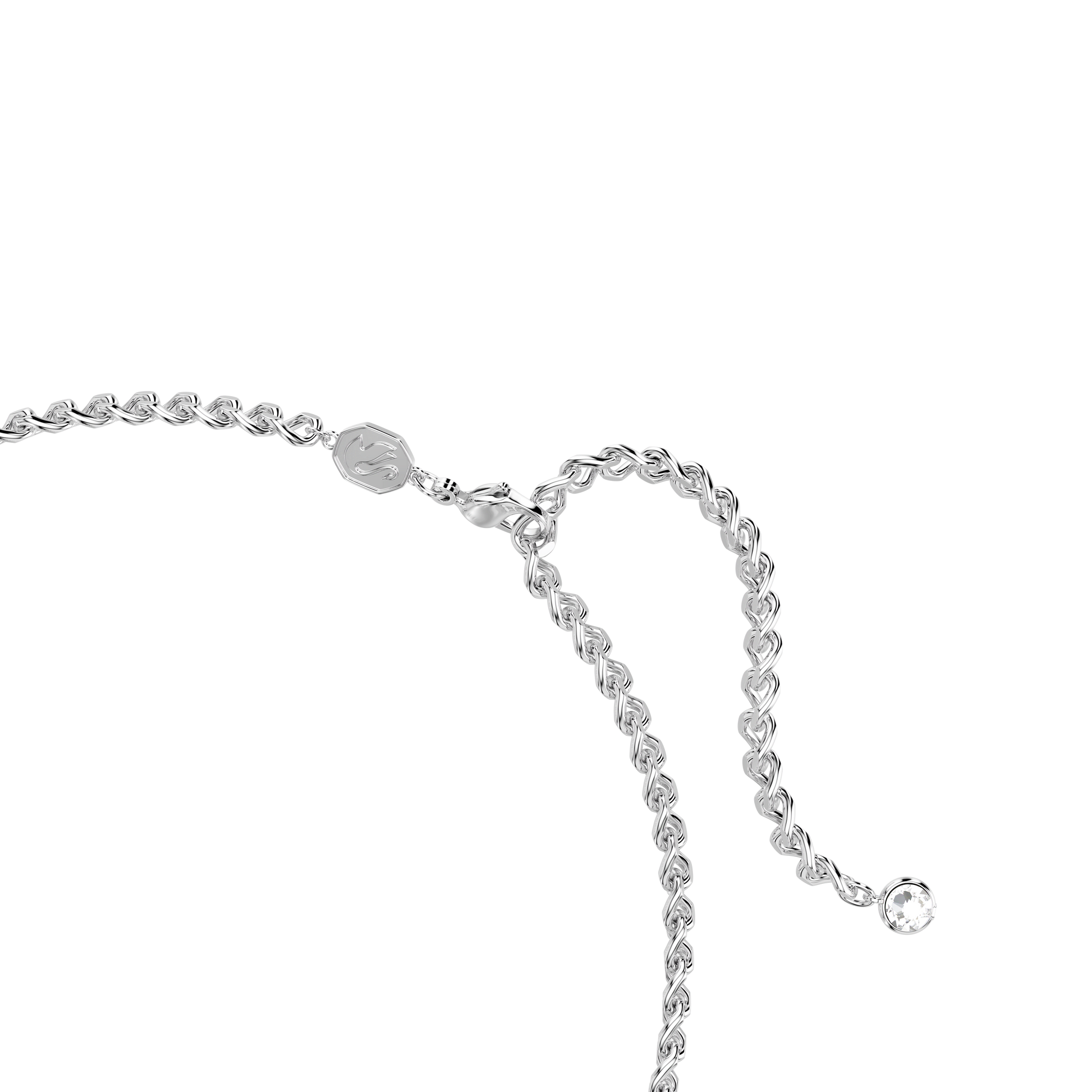 Una Angelic choker, White, Rhodium plated 5733194