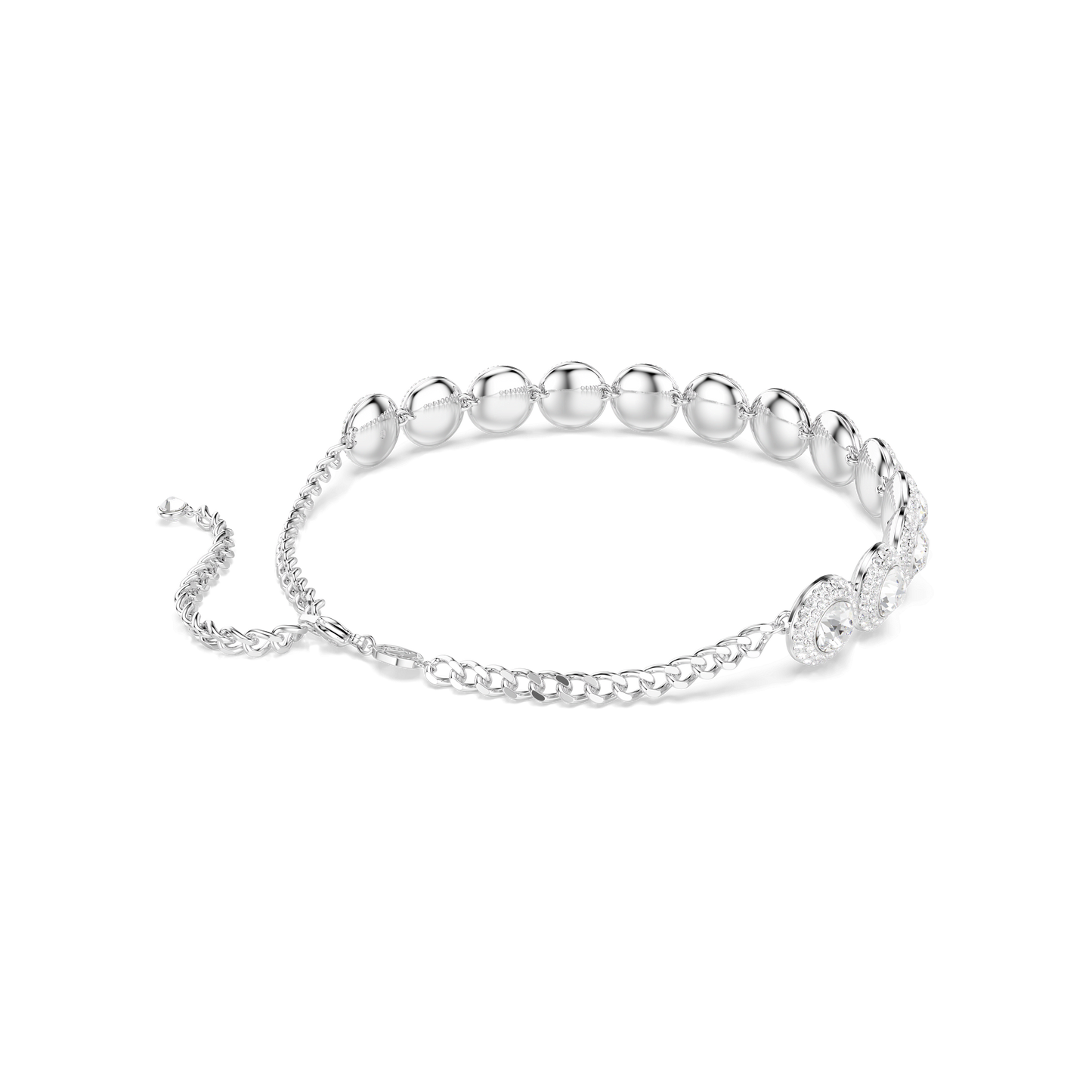 Una Angelic choker, White, Rhodium plated 5733194