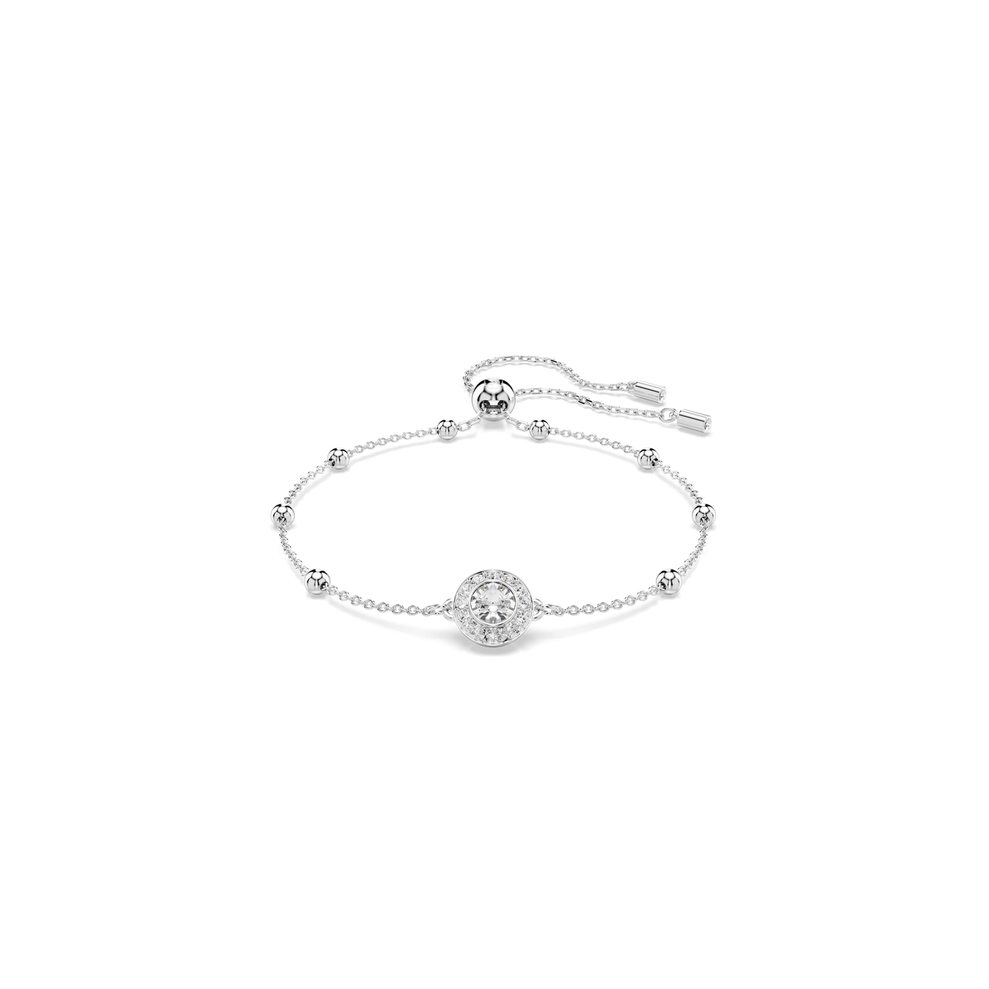 Una Angelic bracelet, Round cut, White, Rhodium plated 5733196