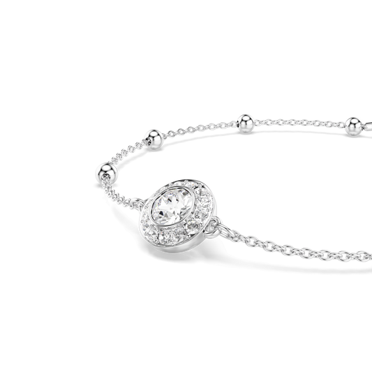 Una Angelic bracelet, Round cut, White, Rhodium plated 5733196