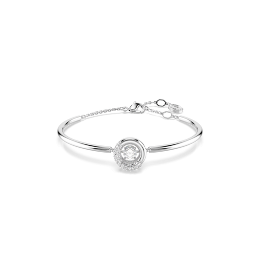 Dextera bangle, Round cut, White, Rhodium plated 5733399