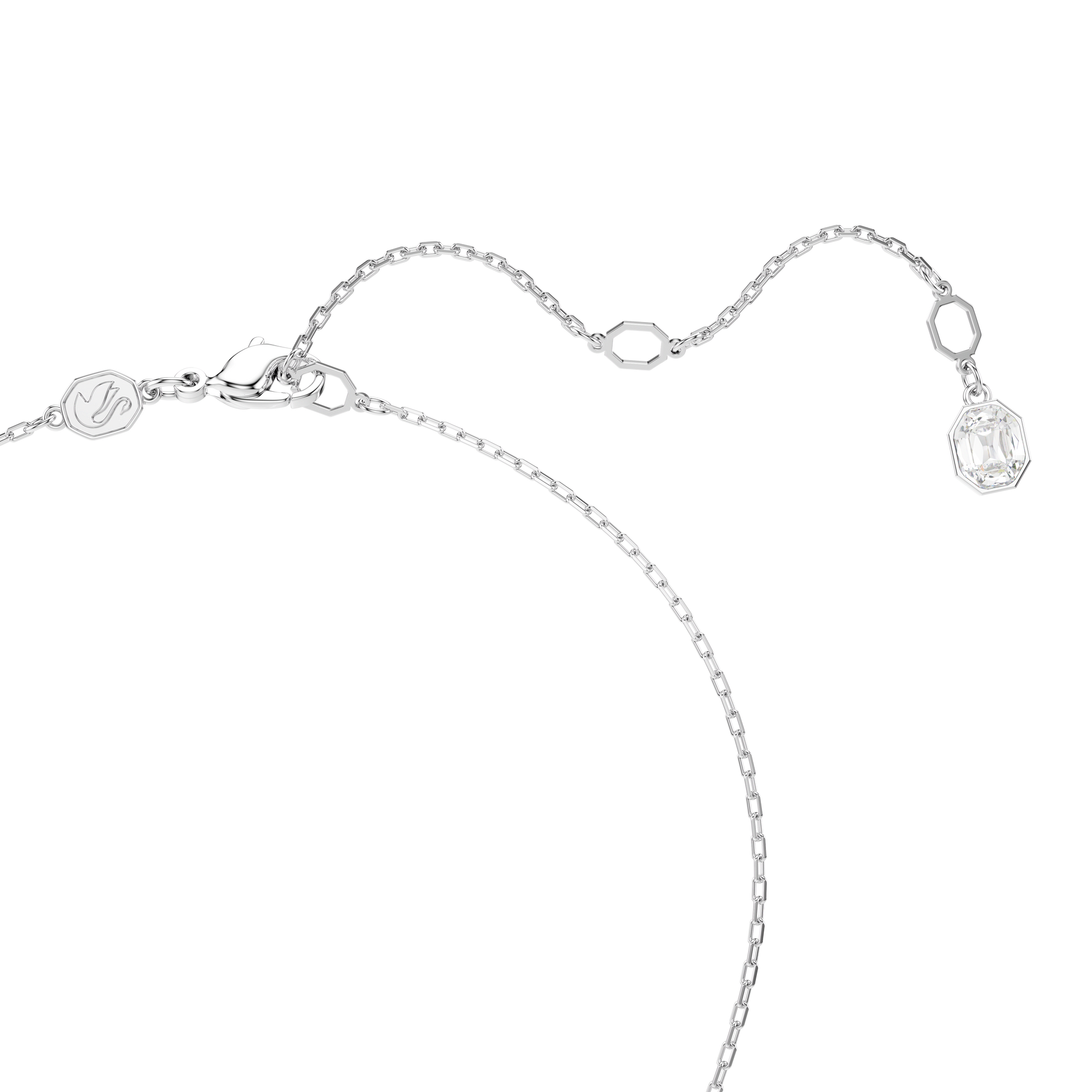 Dextera pendant, Round cut, White, Rhodium plated 5733400