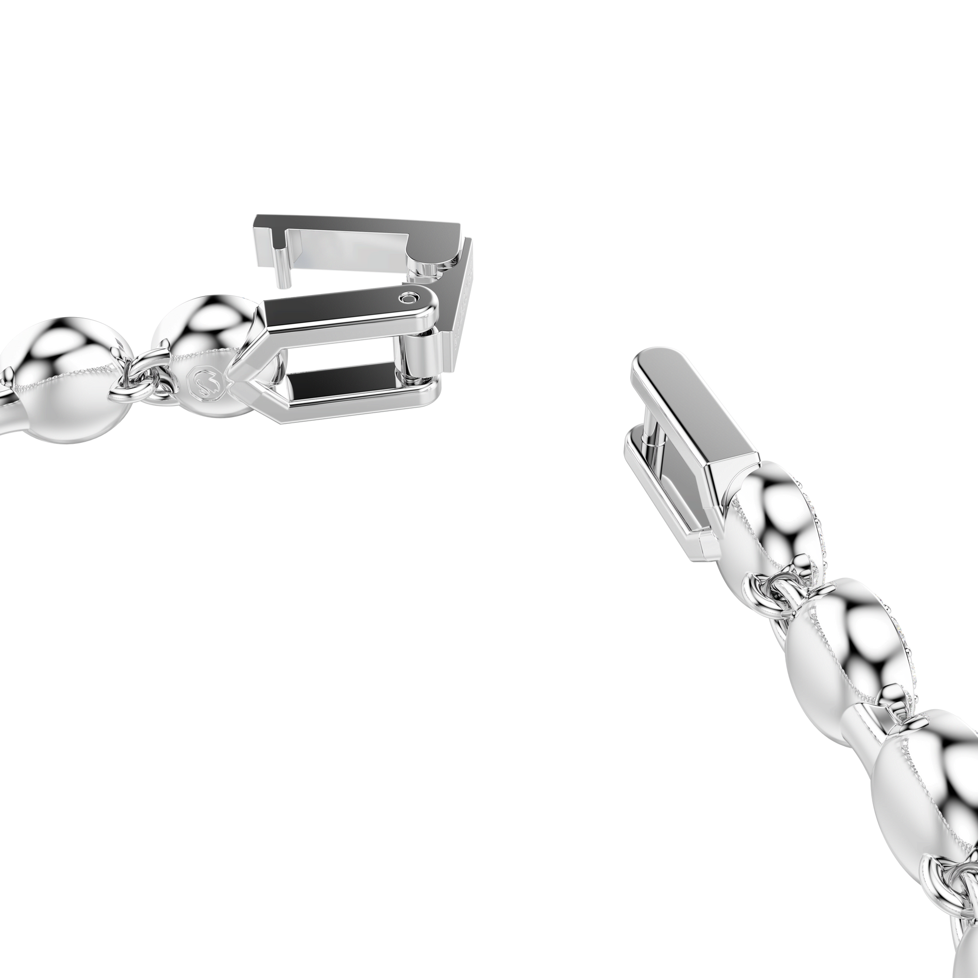 Una Angelic bracelet, Round cut, Blue, Rhodium plated 5733401