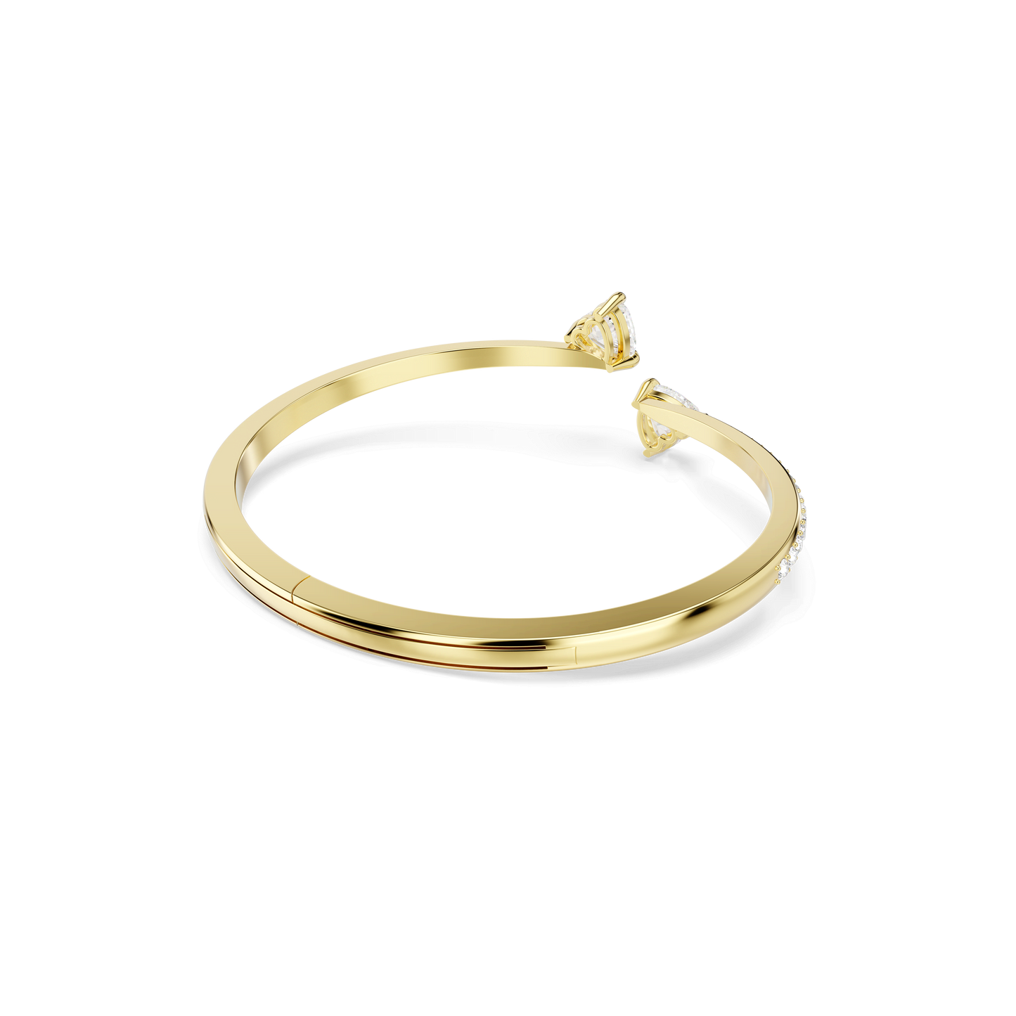Mesmera bangle, Heart, White, Gold-tone plated 5733474