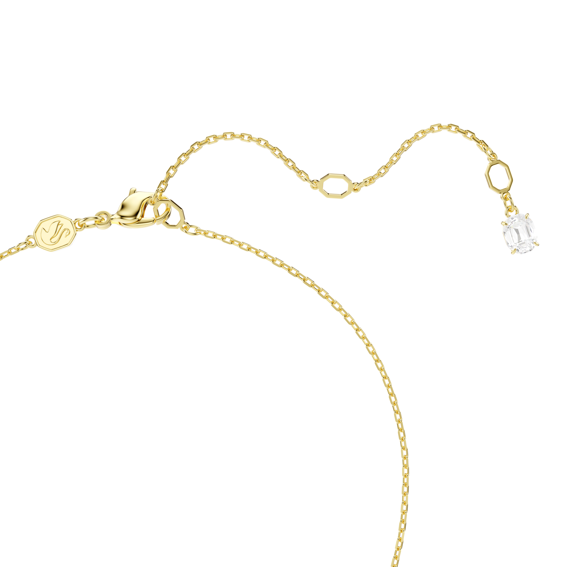 Mesmera necklace, Heart, White, Gold-tone plated 5733475