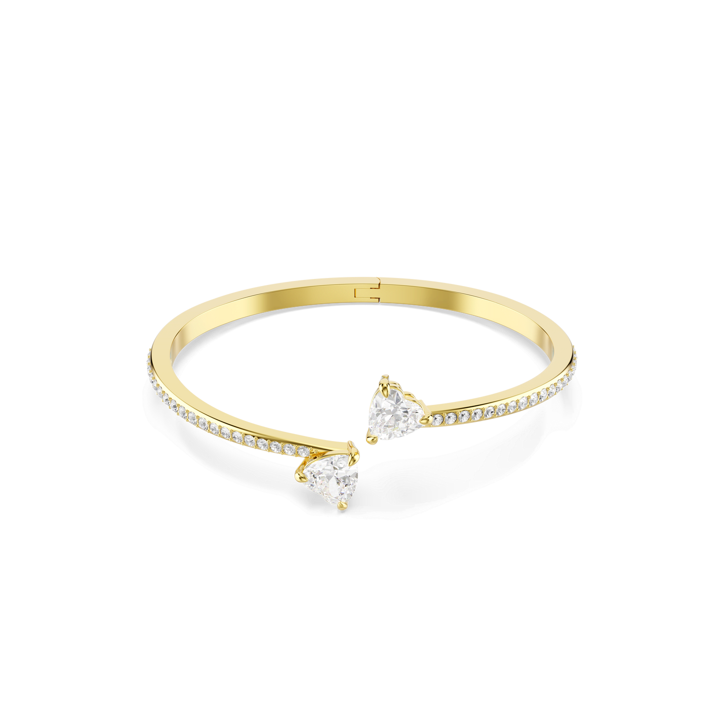 Mesmera bangle, Heart, White, Gold-tone plated 5733511