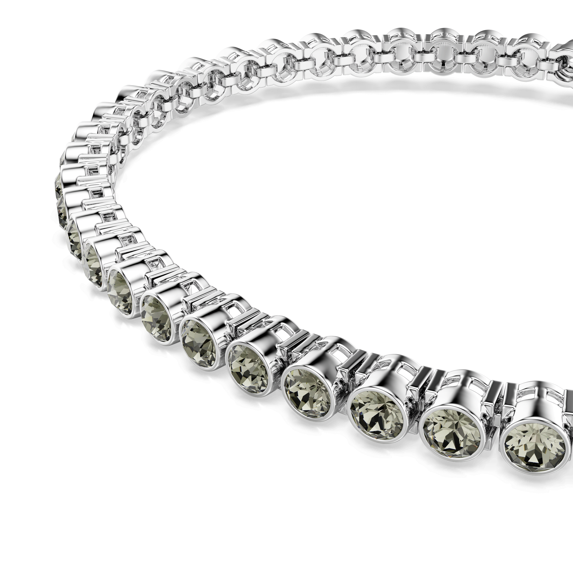 Imber Emily Tennis bracelet, Round cut, Black, Rhodium plated 5734238