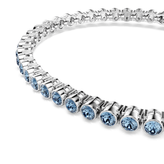 Imber Emily Tennis bracelet, Round cut, Blue, Rhodium plated 5734239